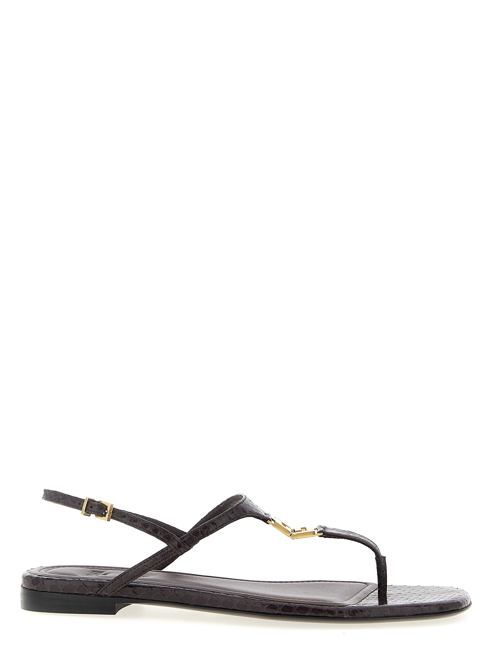 サンダル・ミュール Fendi FENDI FFOLD SANDALS Fendi FFold Leather Black | Fendi
