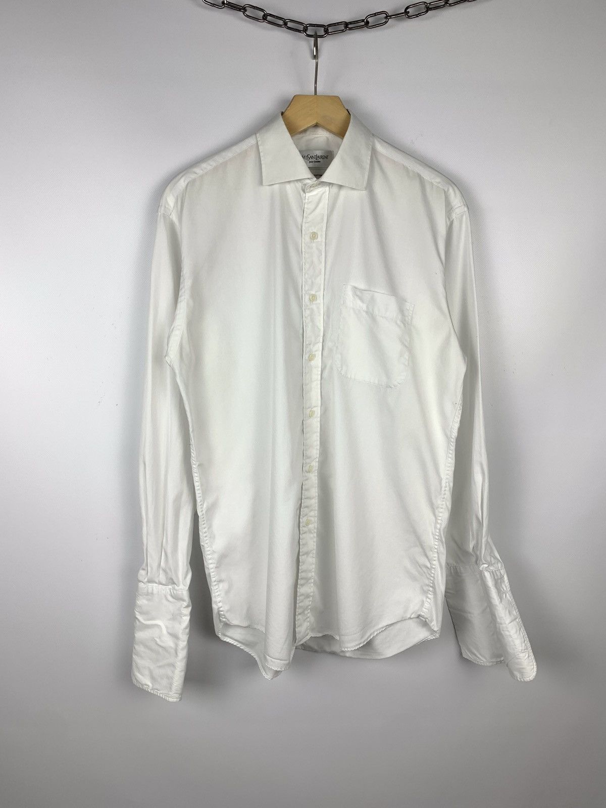 Yves Saint Laurent Vintage Yves Saint Laurent Formal Shirt Buttons Up Size 38 Size US L / EU 52-54 / 3 - 1 Thumbnail