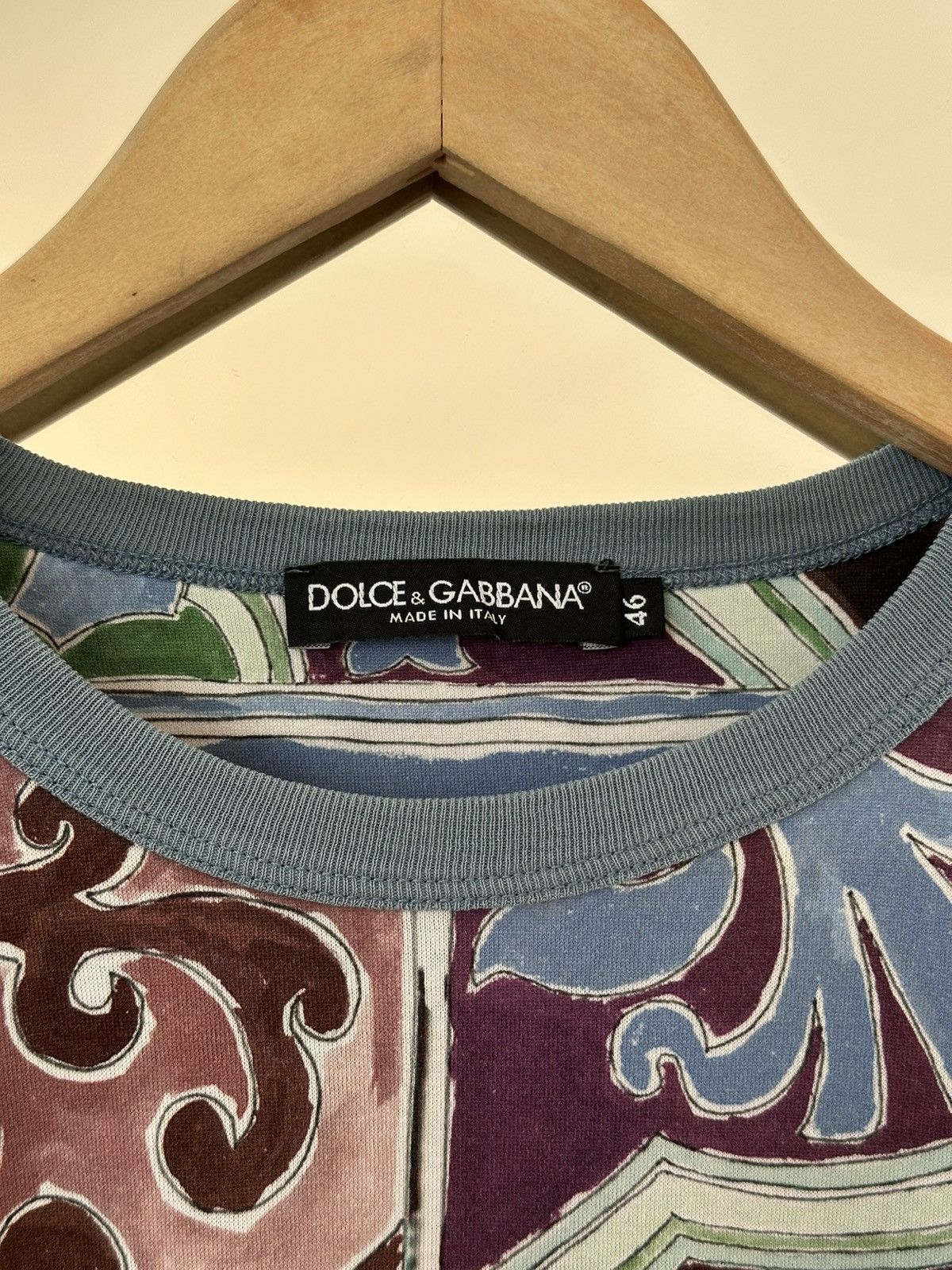 Dolce & Gabbana Vintage Dolce & Gabbana Artisanal Art Print T-Shirt 00’s Size US S / EU 44-46 / 1 - 6 Thumbnail