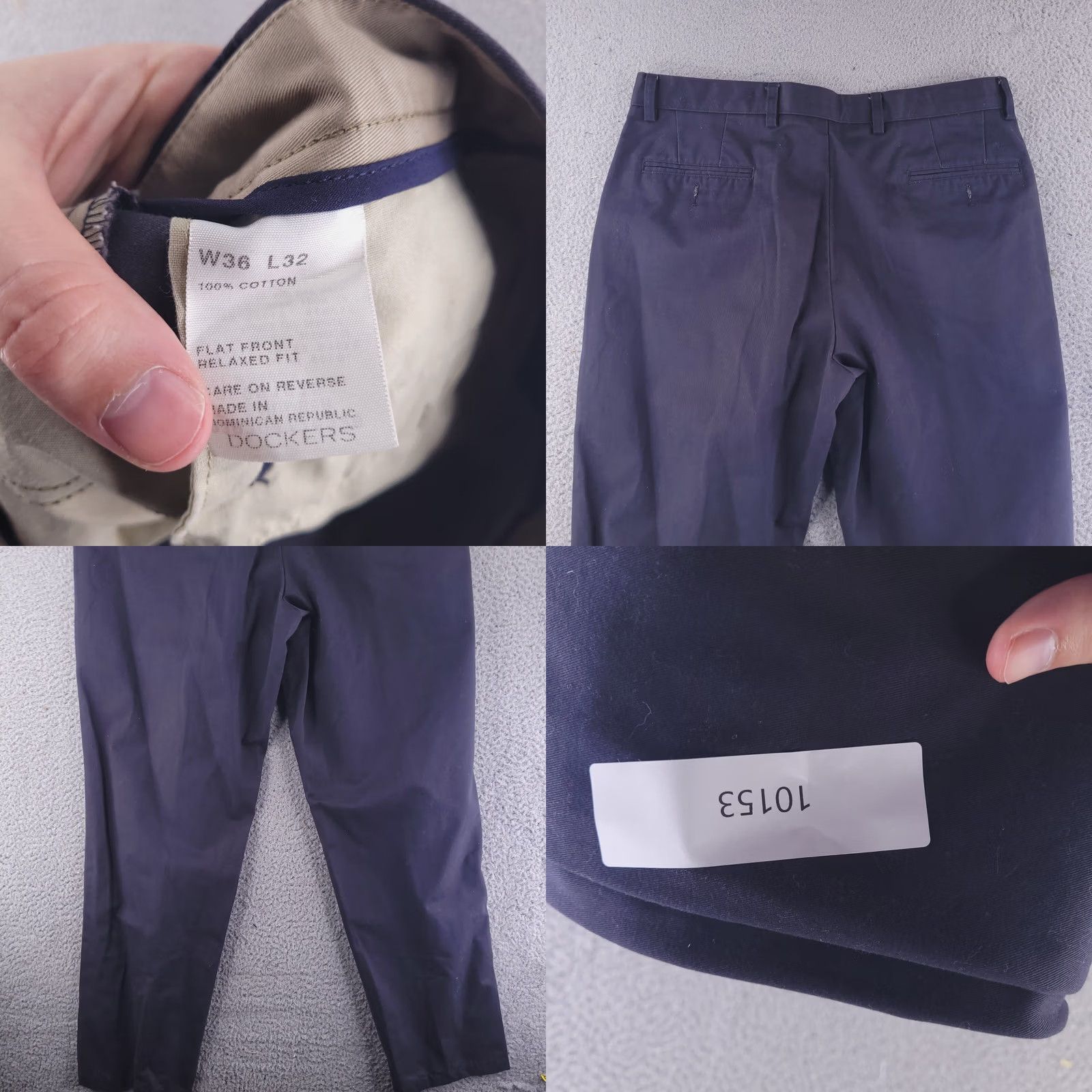 Dockers DOCKERS Pants Mens 36x31 Blue Beige Chino Cotton Casual Relaxed Front Flat Front Boutique? Size US 36 / EU 52 - 8 Thumbnail