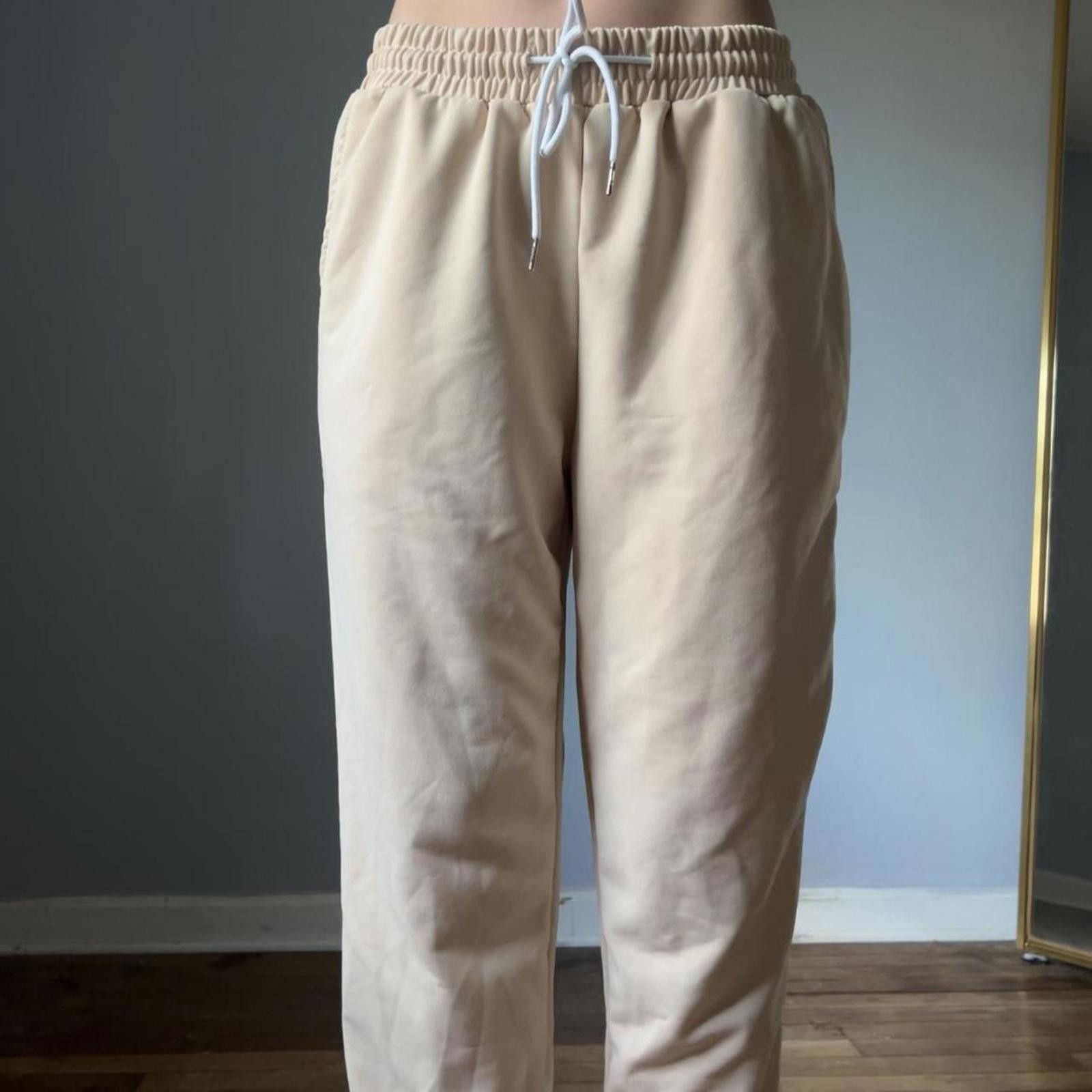Other Cream joggers with drawstring waist Size 32" / US 10 / IT 46 - 3 Thumbnail