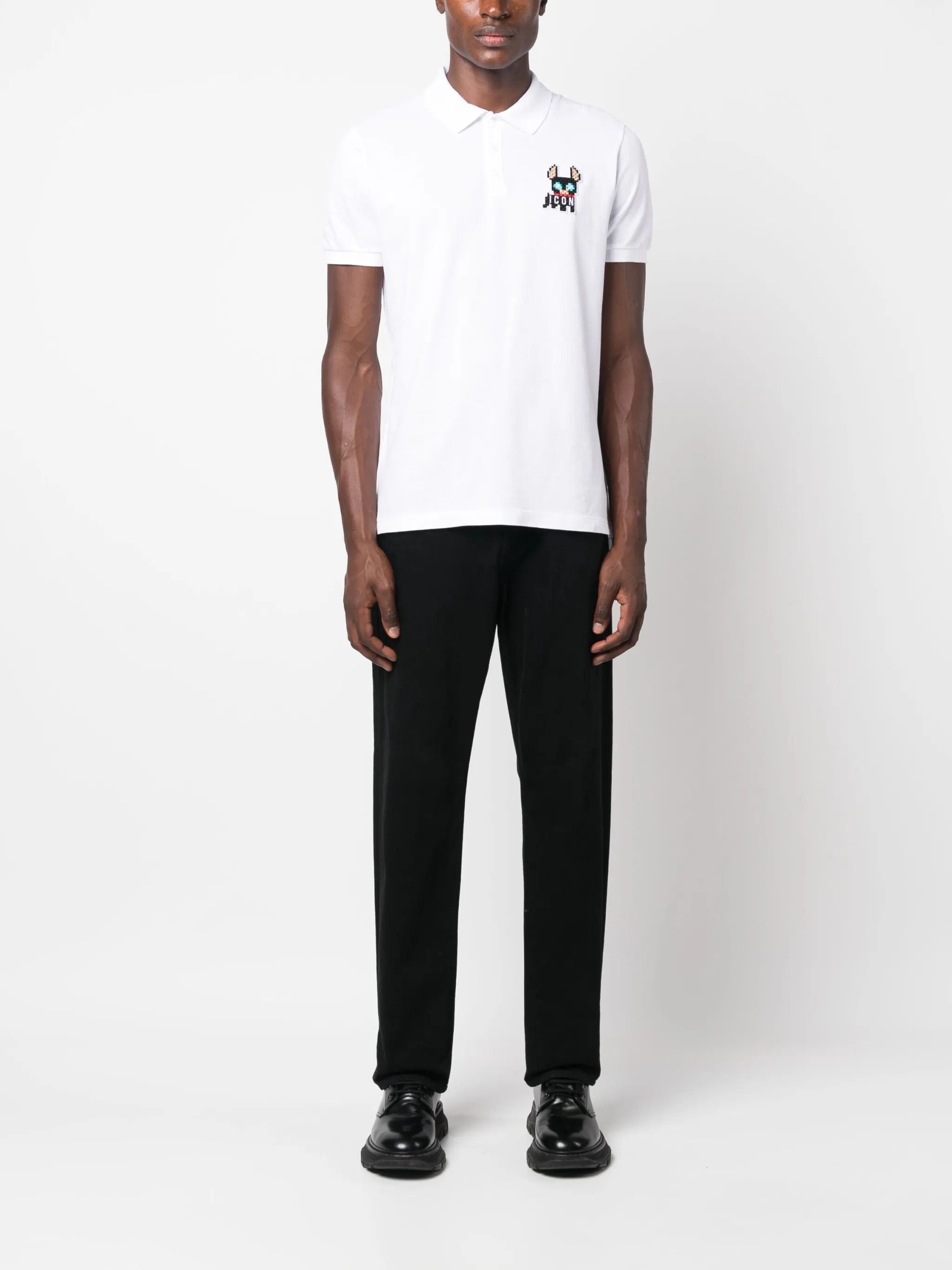 Dsquared2 DSQUARED2 white regular fit Icon logo patch polo shirt XL Size US XL / EU 56 / 4 - 3 Thumbnail