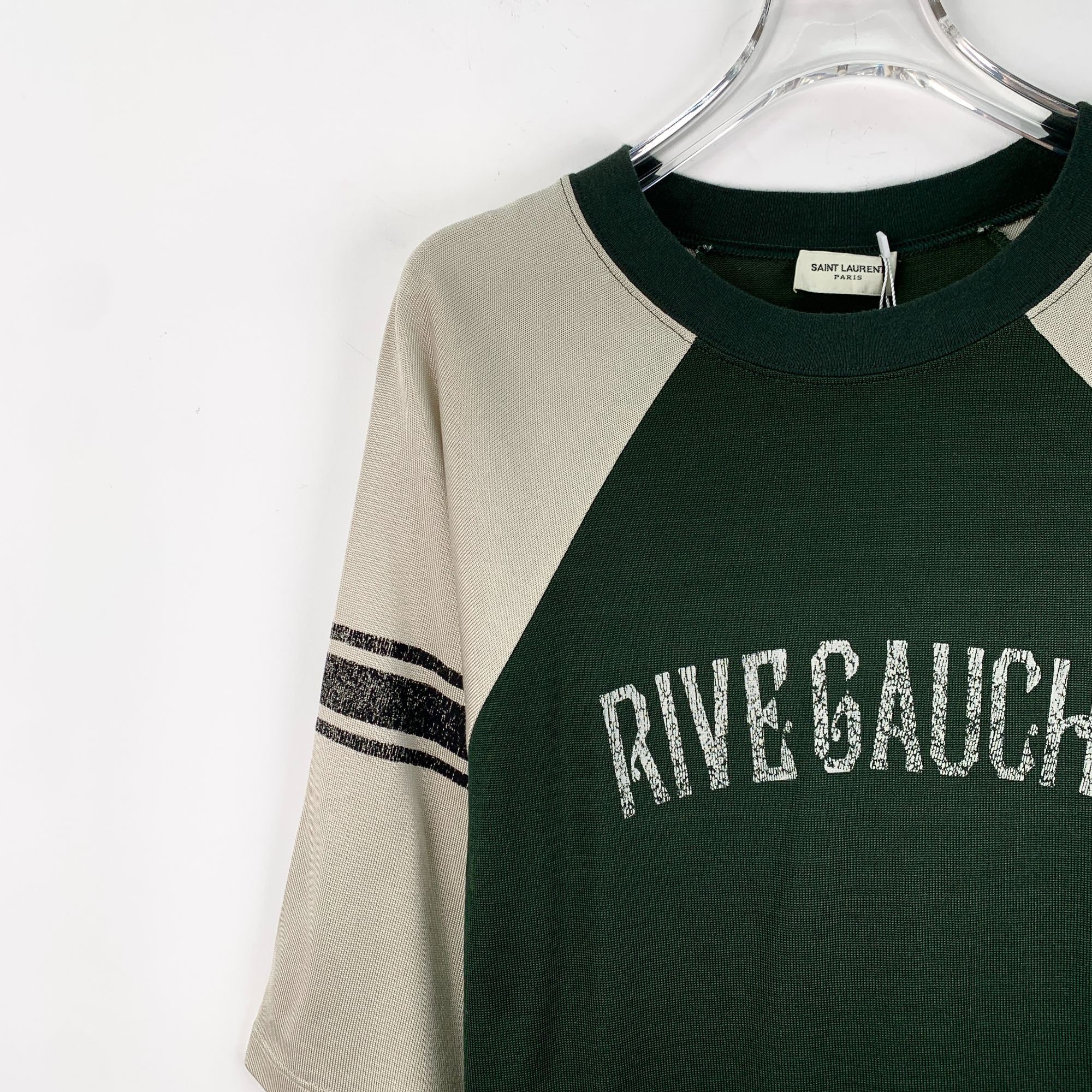 Yves Saint Laurent Saint Laurent Paris Rive Gauche Distressed Letter Print Cott Size S / US 4 / IT 40 - 7 Thumbnail