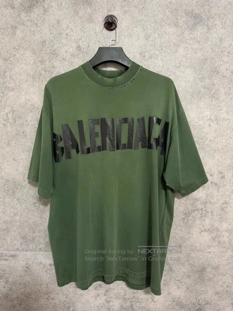 Balenciaga Balenciaga Green Tape Short Sleeve. Size US L / EU 52-54 / 3 - 1 Thumbnail