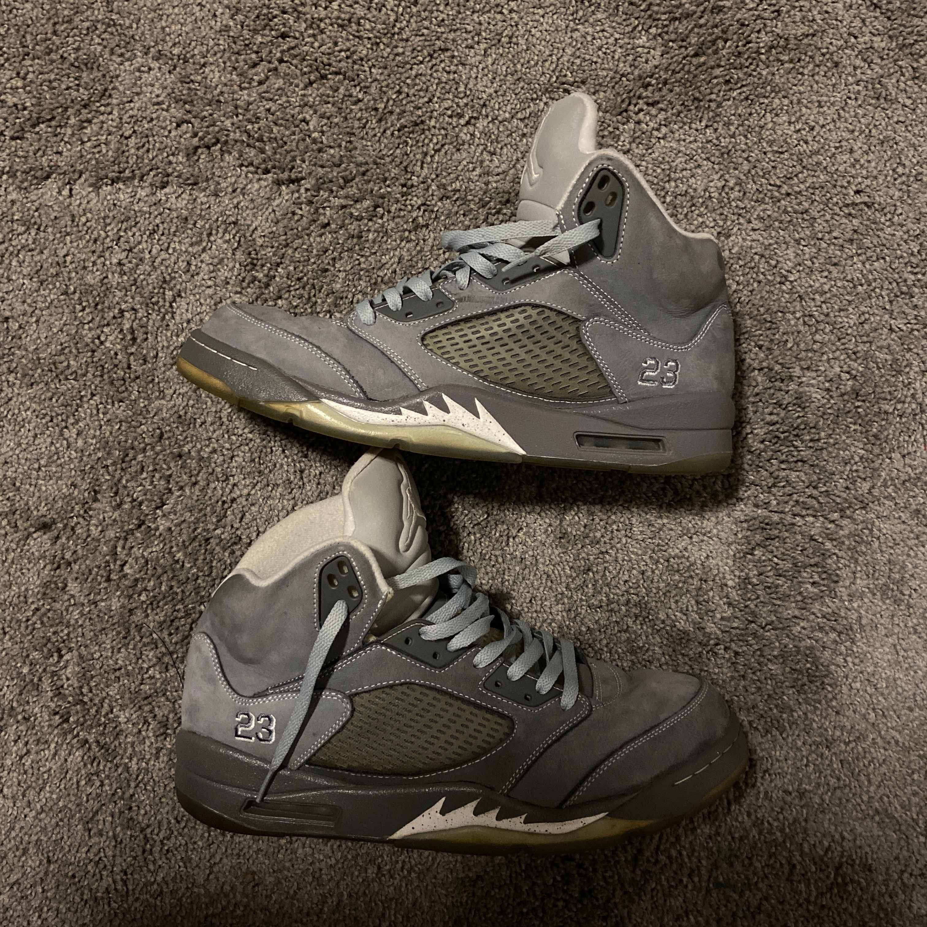 Nike air jordan 5 wolf grey sales