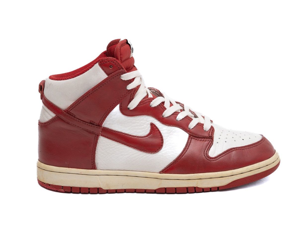 Nike NIKE Dunk High 2009 White / Varsity Red Size US 8.5 / EU 41-42 - 3 Thumbnail