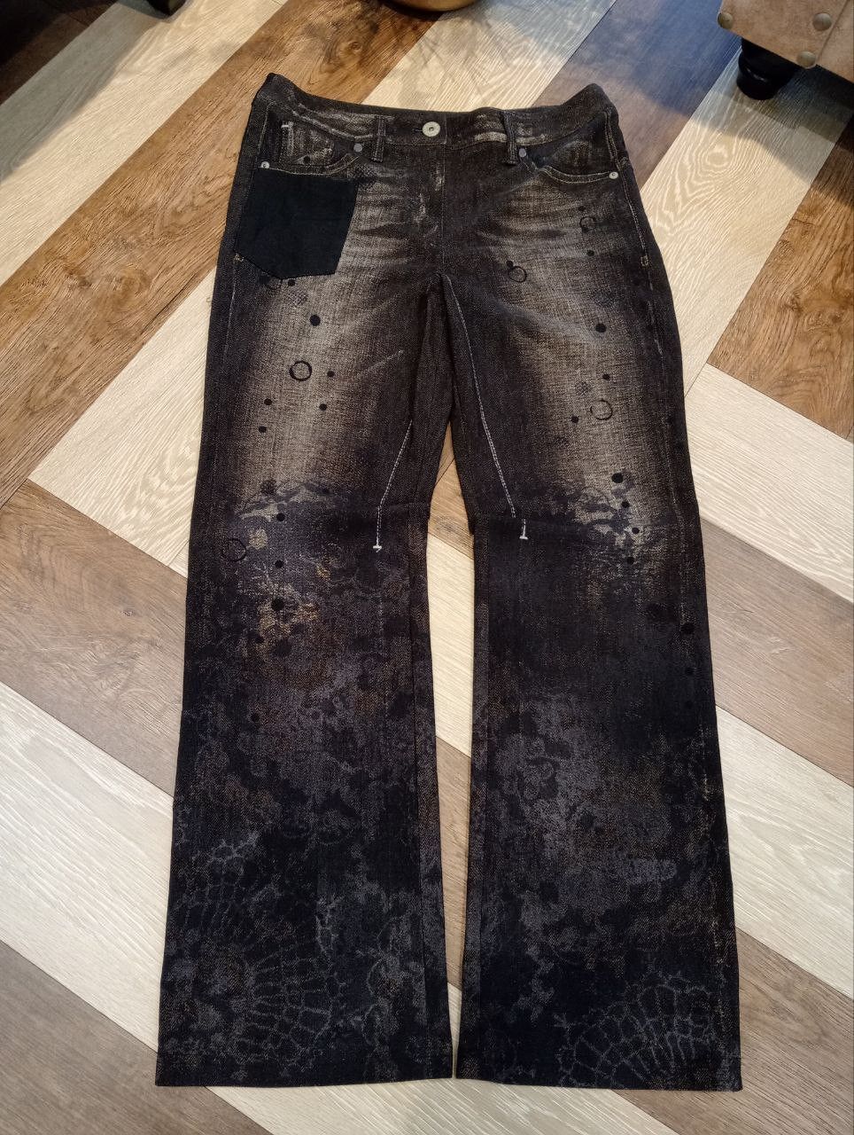 Japanese Brand LOURDES JAPAN FLARED STRETCH PANTS - SIZE 9 Size 30" / US 8 / IT 44 - 3 Thumbnail