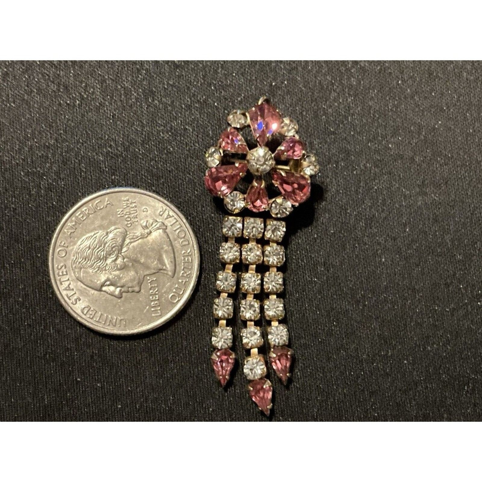 Other Phyllis Rhinestone Brooch/Pendant 1/20 12k GF Articulated Size ONE SIZE - 4 Thumbnail