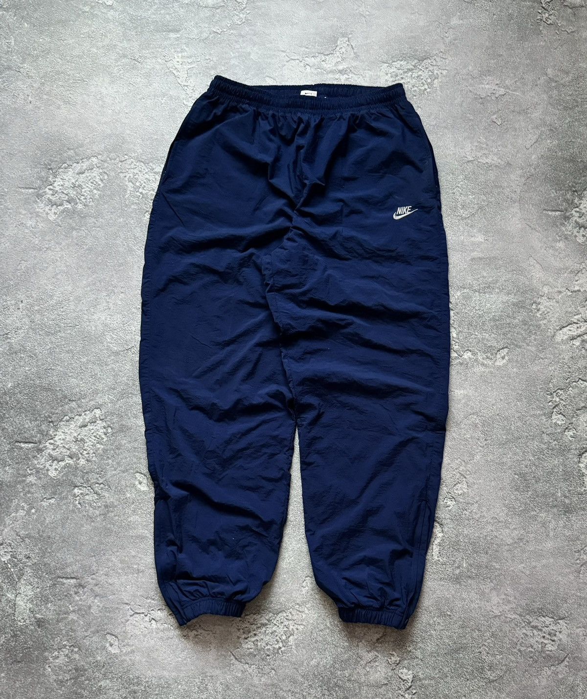 Nike × Vintage Nike XL swoosh nylon jogger sweat track pant trouser baggy Size US 39 - 6 Thumbnail