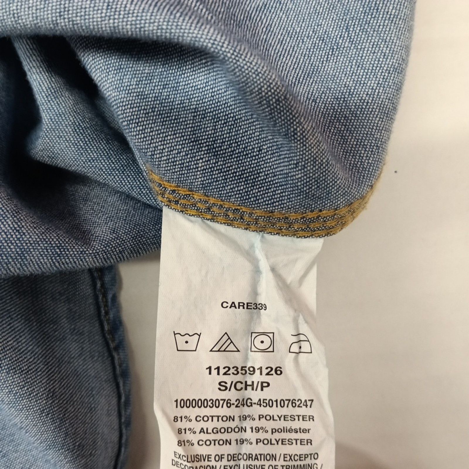 Wrangler Wrangler Big Men's Relaxed Fit Woven Shirt Size S Blue Size US S / EU 44-46 / 1 - 8 Thumbnail