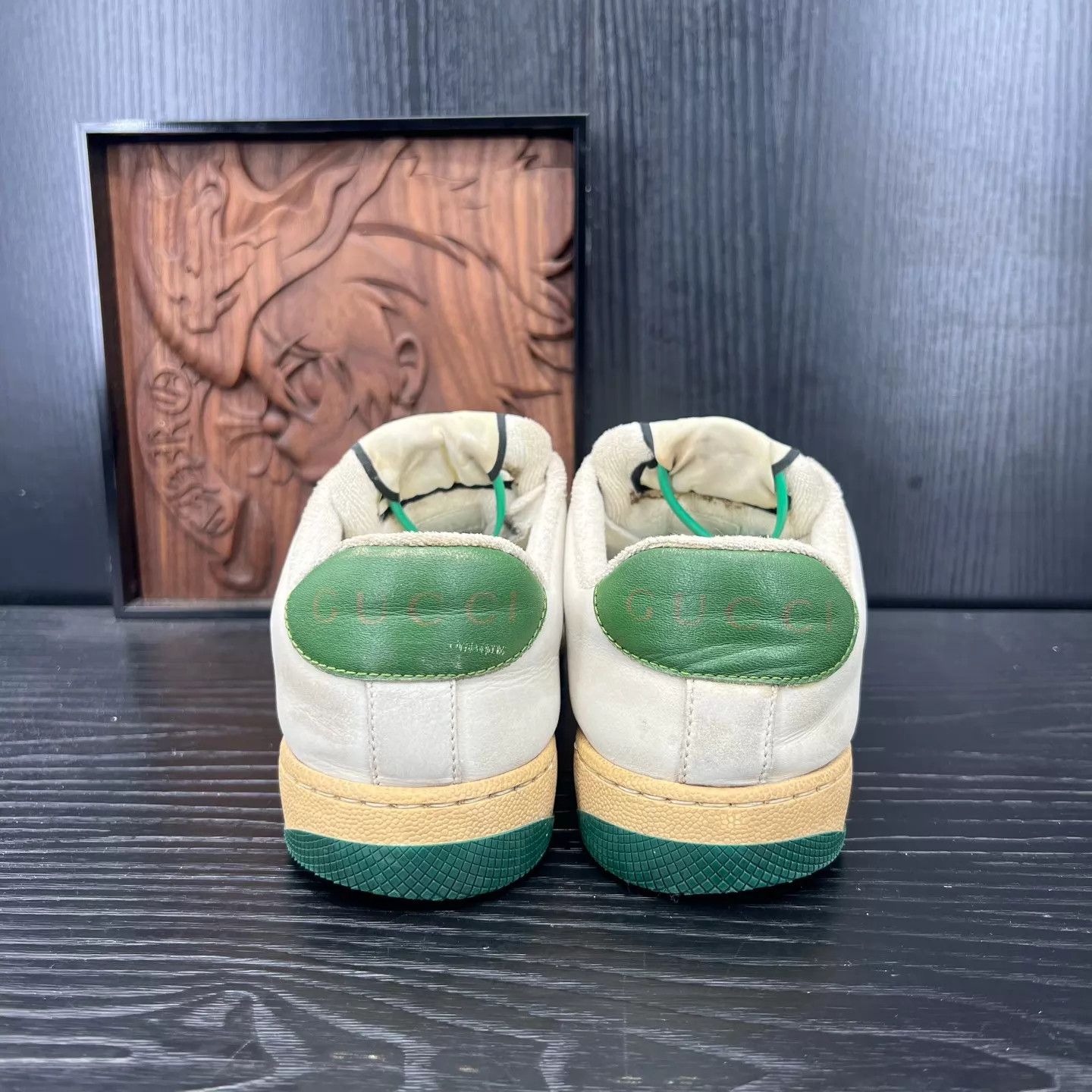 Gucci Gucci Distressed Sneaker Gray-Green Women's 35.5 Size US 5 / IT 35 - 6 Thumbnail