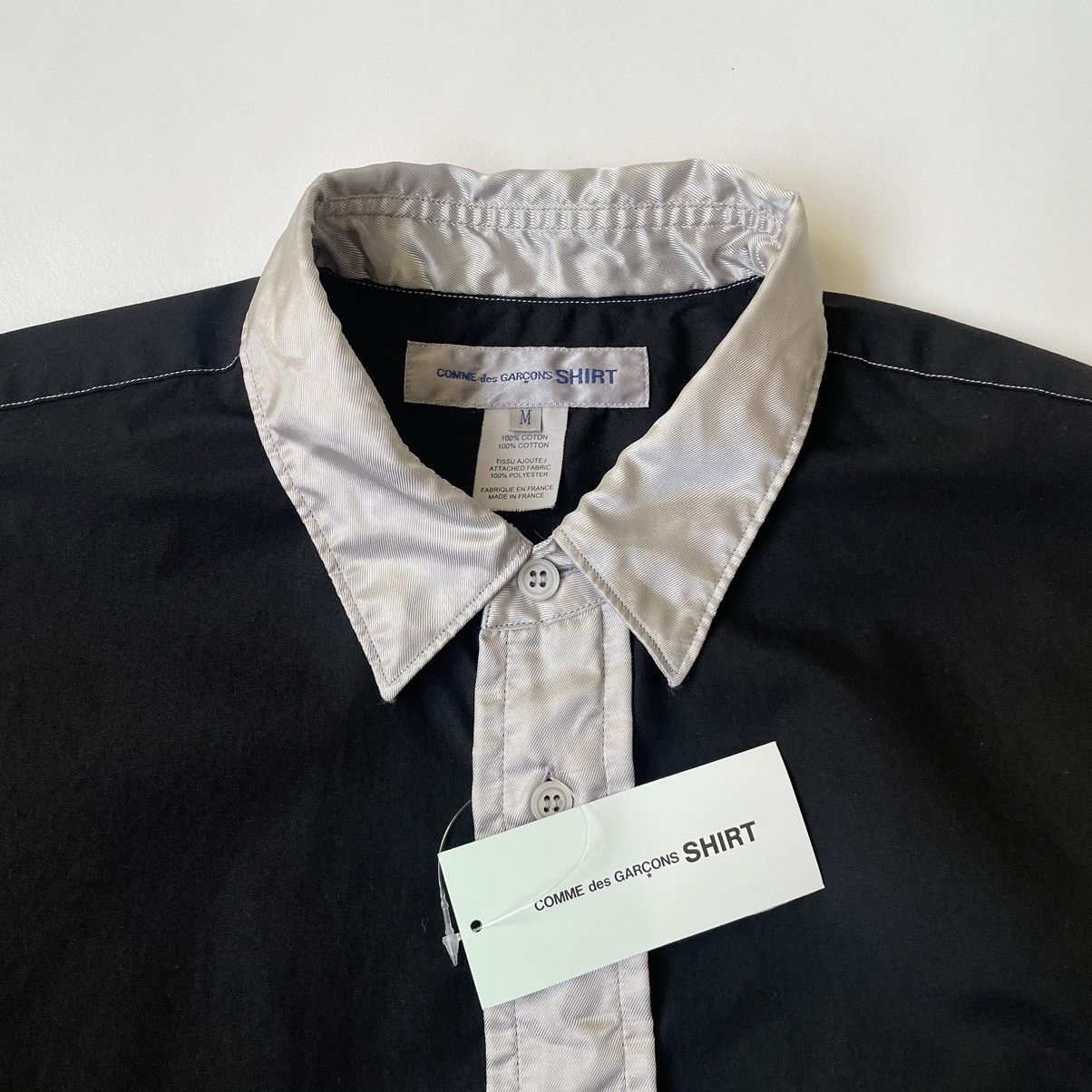 Comme des Garcons Contrast Stitch Front Stripe Shirt Size US M / EU 48-50 / 2 - 3 Thumbnail