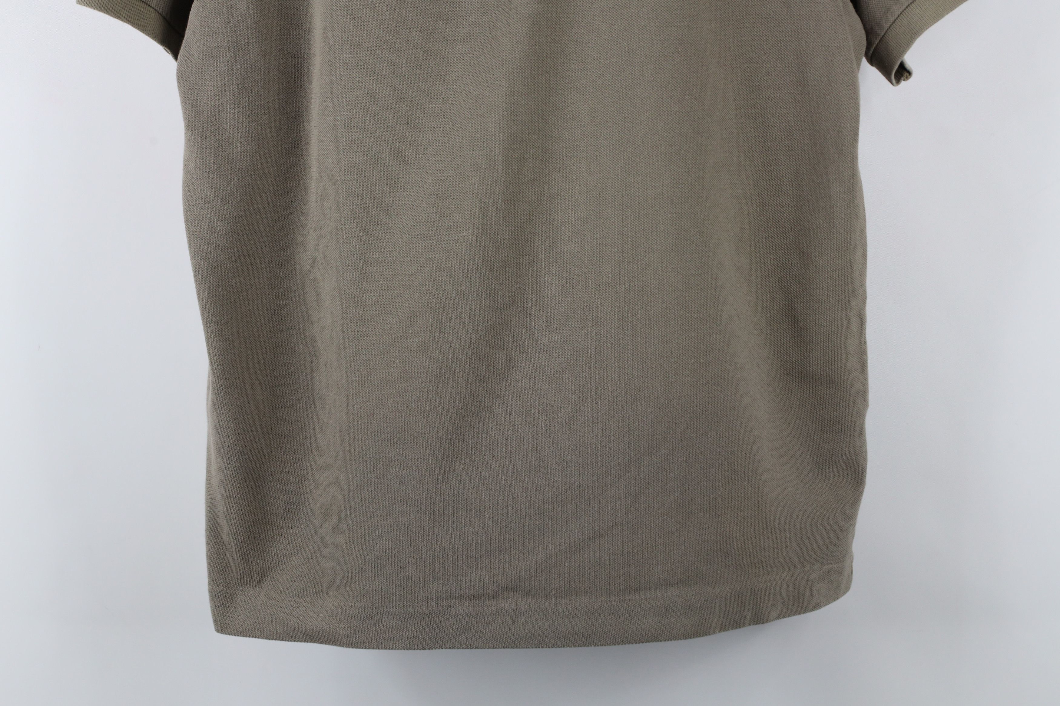 Lacoste × Vintage Vintage Lacoste Croc Logo Collared Polo Shirt Green Brown Size US L / EU 52-54 / 3 - 3 Thumbnail