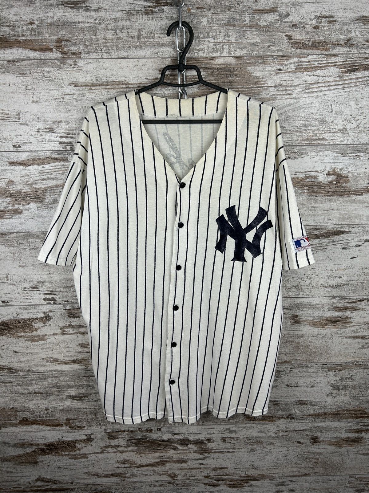 New York Yankees Mens Vintage New York Yankees Jersey T-shirt tee streetwear Size US XL / EU 56 / 4 - 2 Thumbnail