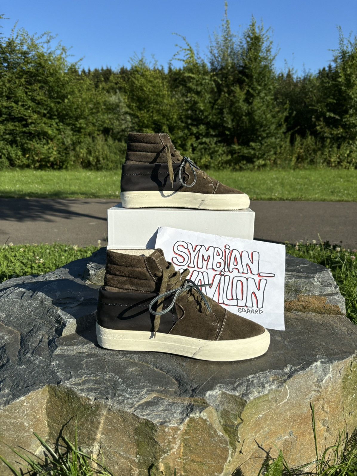Maison Margiela MMM 22 Hybrid Suede-Leather High Top Lace Up Sneakers Boots Size US 11.5 / EU 44-45 - 8 Thumbnail