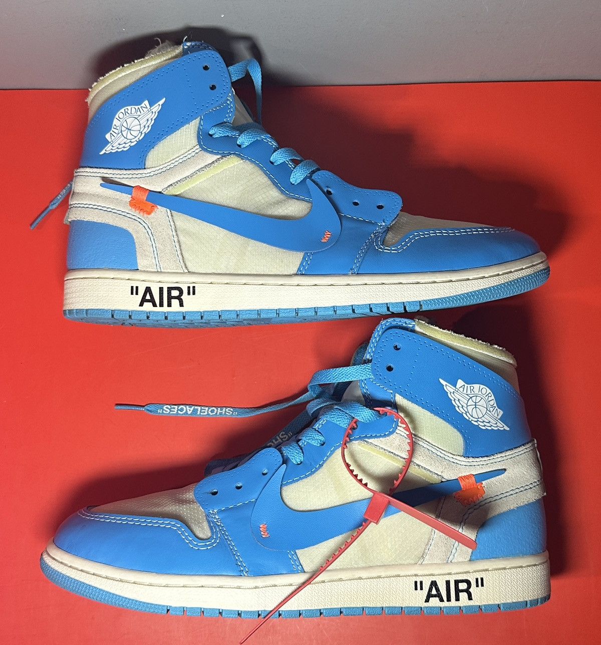 Jordan Brand × Off-White Size 11.5 - Jordan 1 Retro OG x Off-White High UNC Size US 11.5 / EU 44-45 - 3 Thumbnail