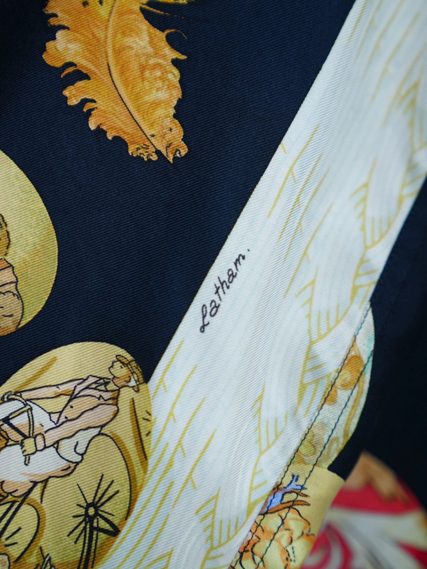 Hermes HERMES Black Gold Easter Egg Silk Oversized Shirt FR40 Rare Size M / US 6-8 / IT 42-44 - 4 Thumbnail