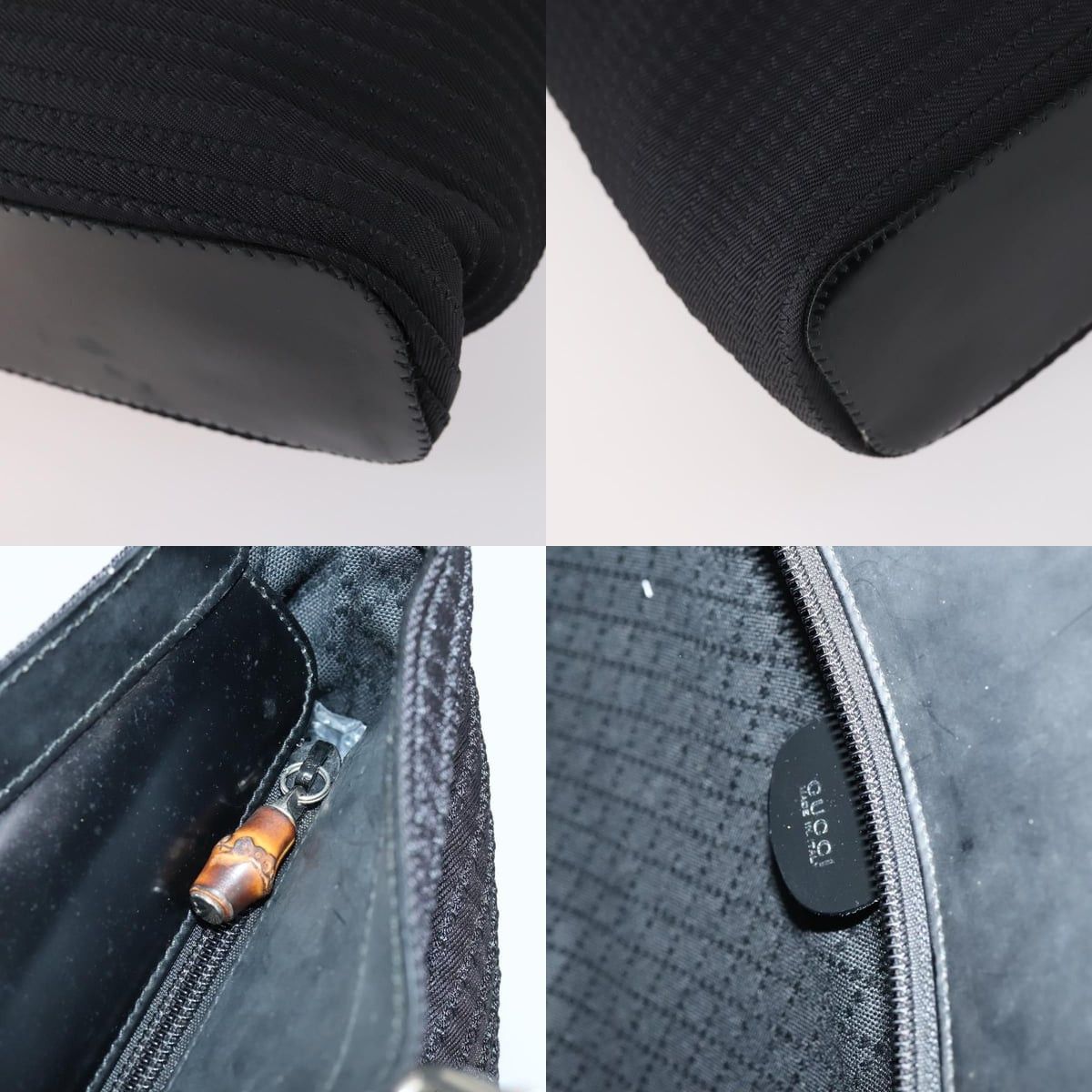 Gucci GUCCI Bamboo Hand Bag Nylon Black Size ONE SIZE - 11 Thumbnail