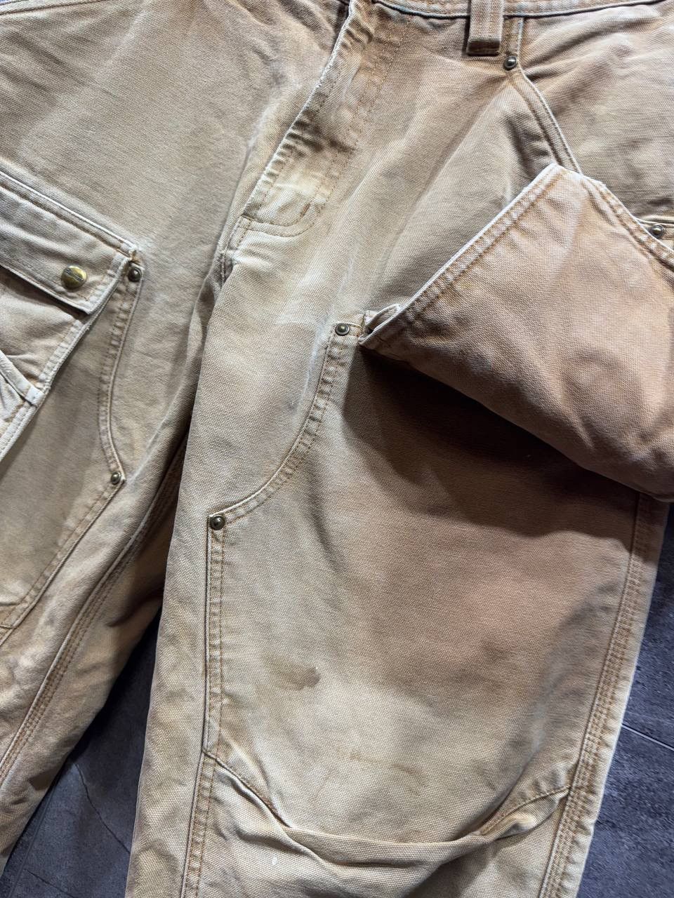 Carhartt Carhartt EB219 Tan Brown Cargo Double Knee Work Pants Size US 30 / EU 46 - 16 Thumbnail