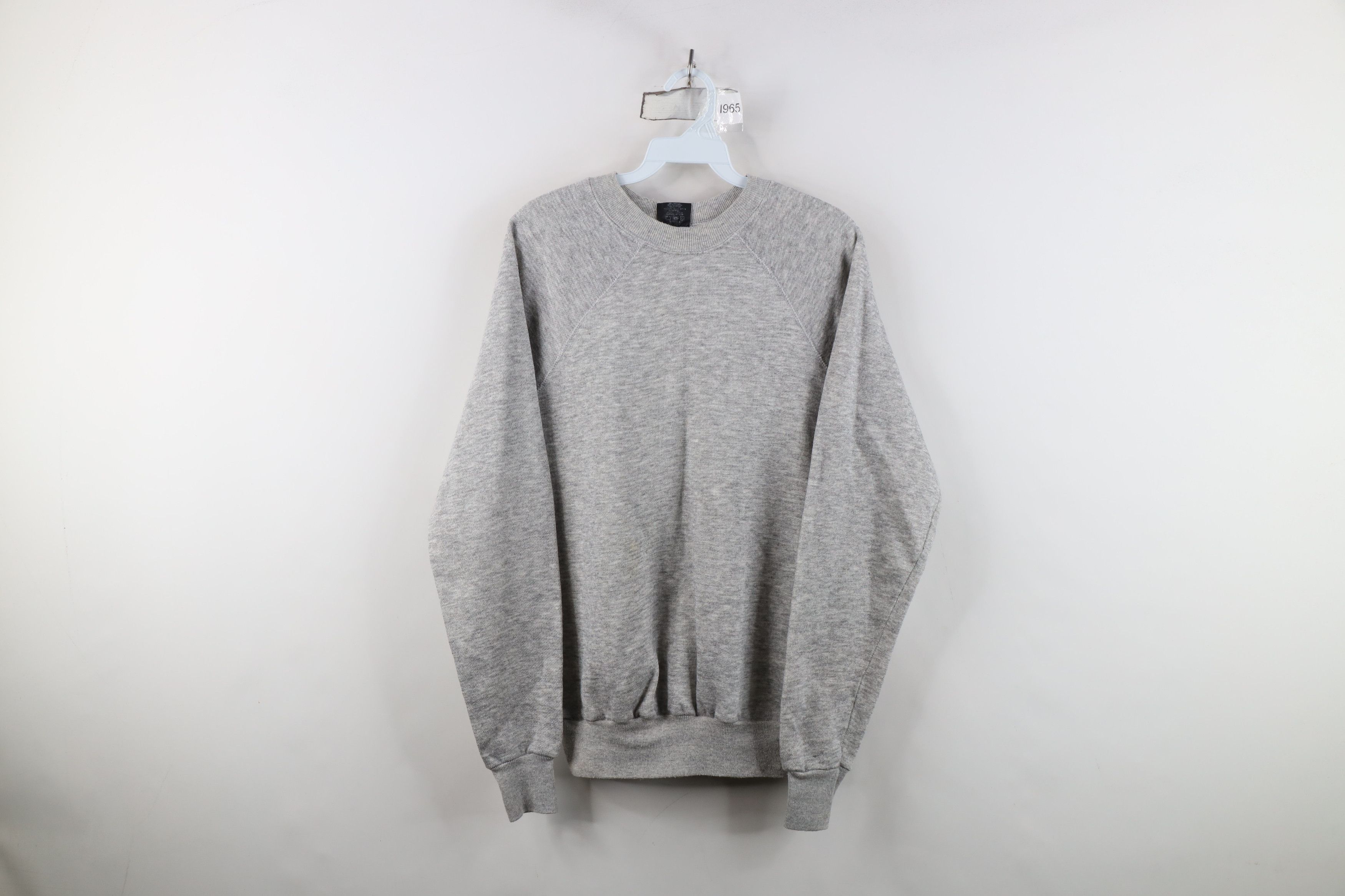 Vintage Vintage 70s Streetwear Crewneck Sweatshirt Heather Gray USA Size US XL / EU 56 / 4 - 1 Thumbnail