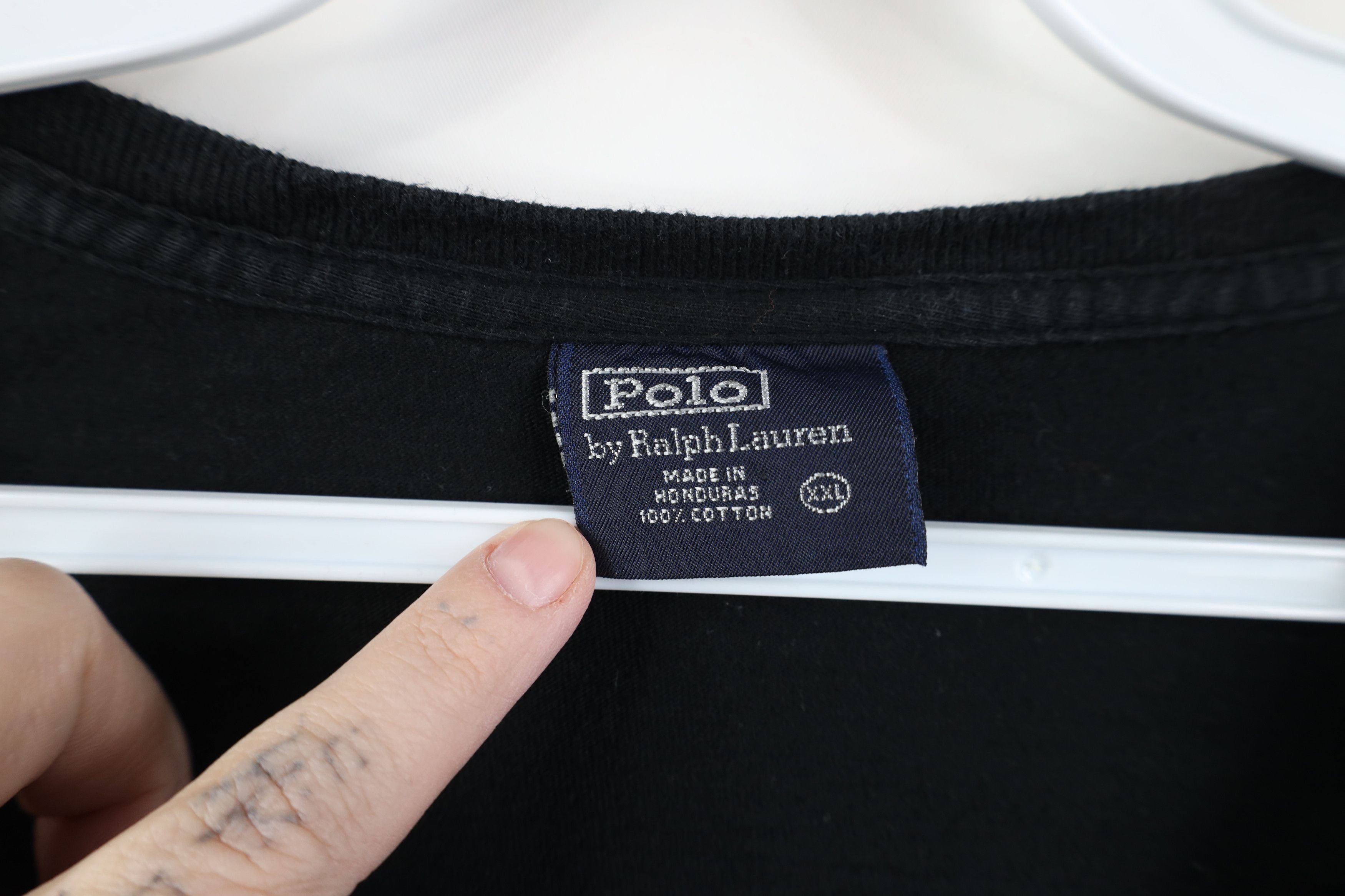 Polo Ralph Lauren Vintage 90s Ralph Lauren Cotton Long Sleeve T-Shirt Black Size US XXL / EU 58 / 5 - 5 Thumbnail