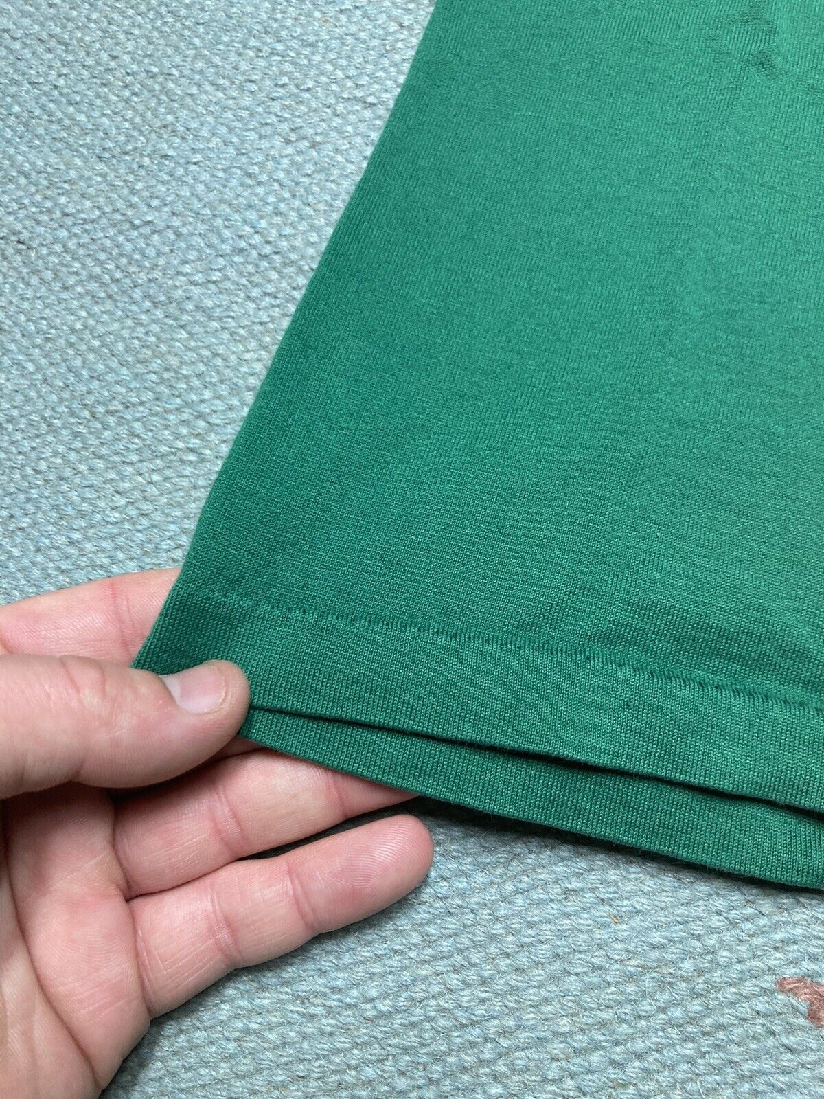 Vintage VTG 70s t shirt turtleneck green blank boys size 12 baby tee Size XS / US 0-2 / IT 36-38 - 3 Thumbnail