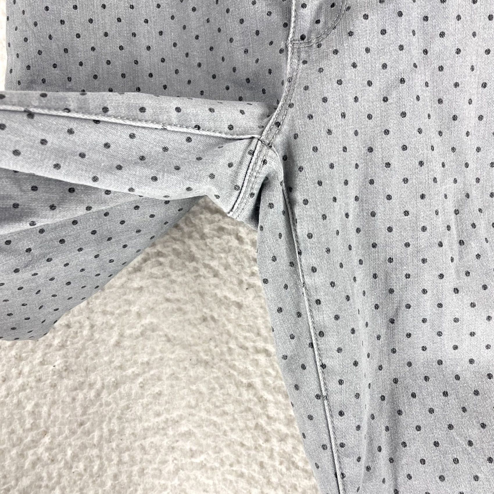 Vintage Chico's Jeans Womens XS Gray Denim Polka Dot Print Skinny Mid Rise Casual Size 26" / US 2 / IT 38 - 6 Thumbnail