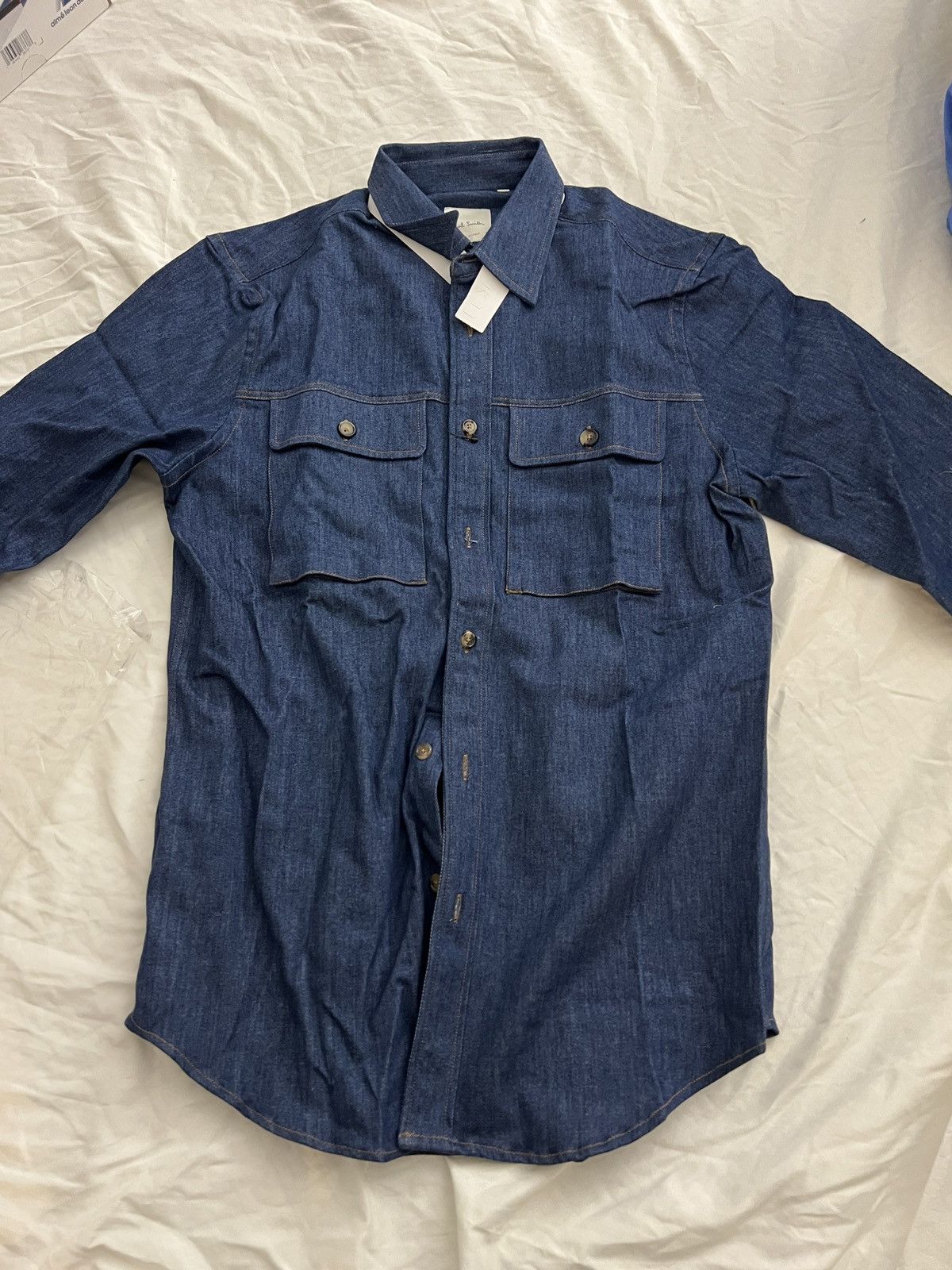 Paul Smith NEW Paul Smith Chambray shirt Denim snap button size small Size US S / EU 44-46 / 1 - 5 Thumbnail