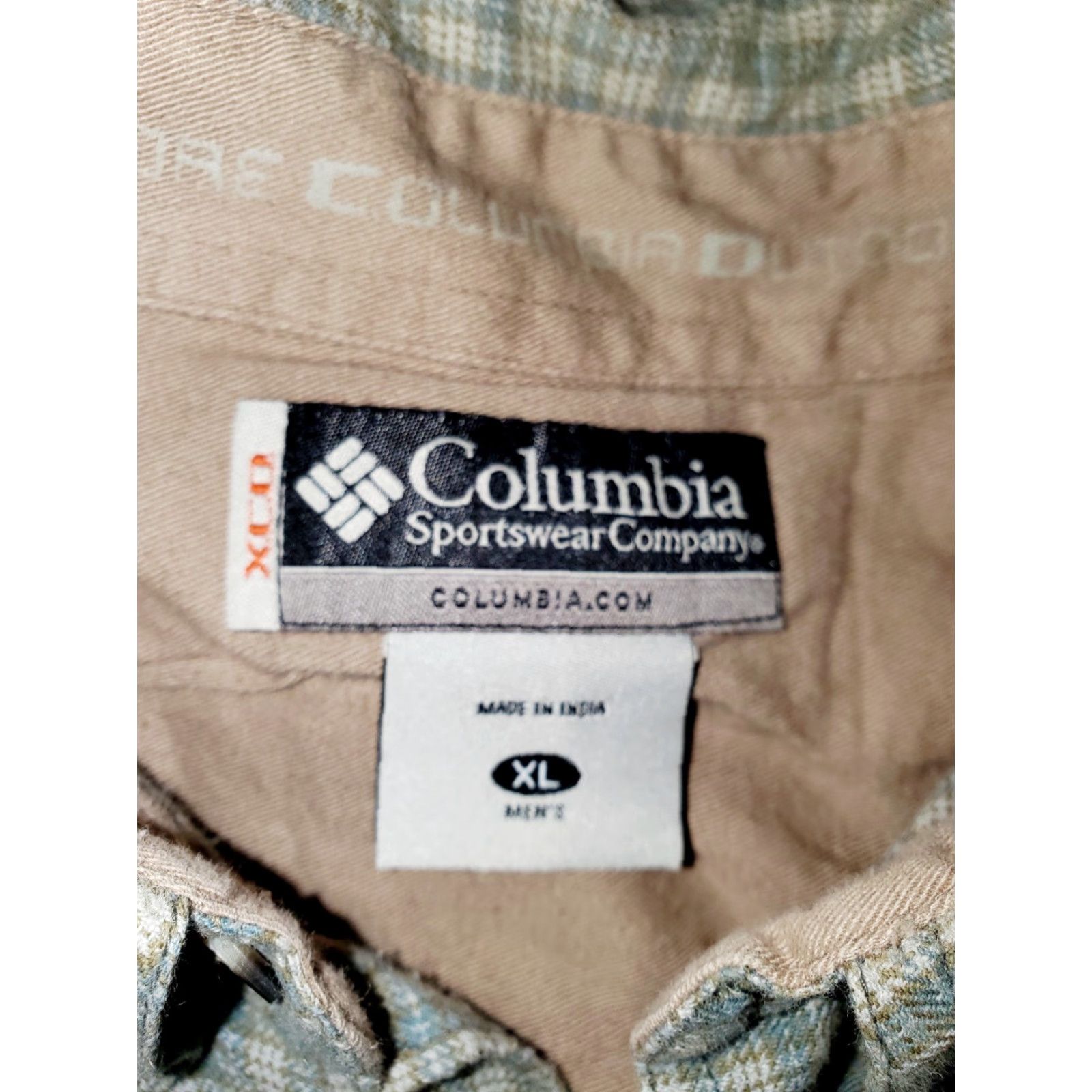 Vintage VINTAGE Columbia Beige/Blue Plaid XCD Button Up Long Sleeve Shirt XLarge Size US XL / EU 56 / 4 - 3 Thumbnail