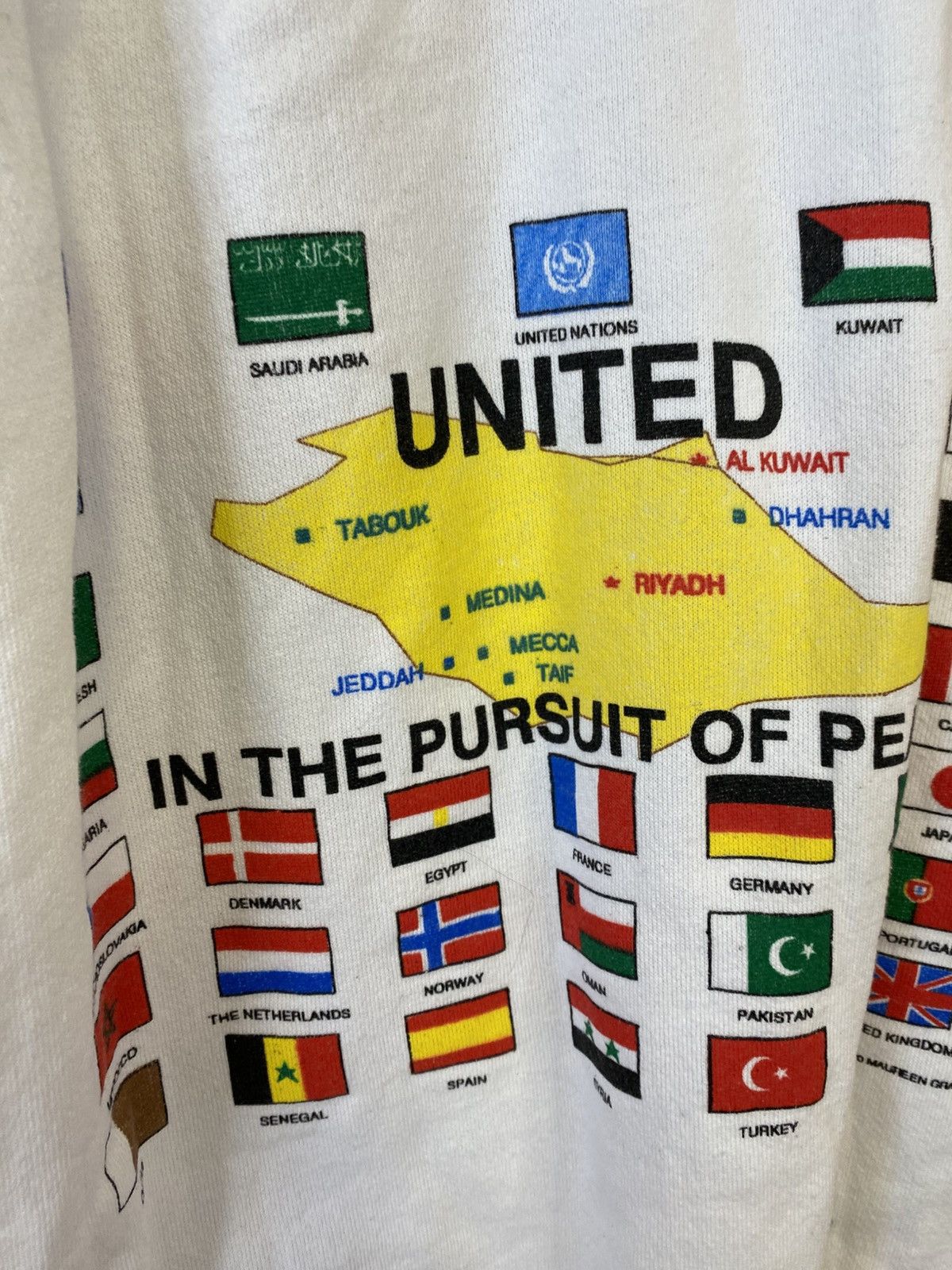 Vintage 1990 Davis H Gray Operation Desert Shield Sweatshirt Size US XL / EU 56 / 4 - 6 Thumbnail