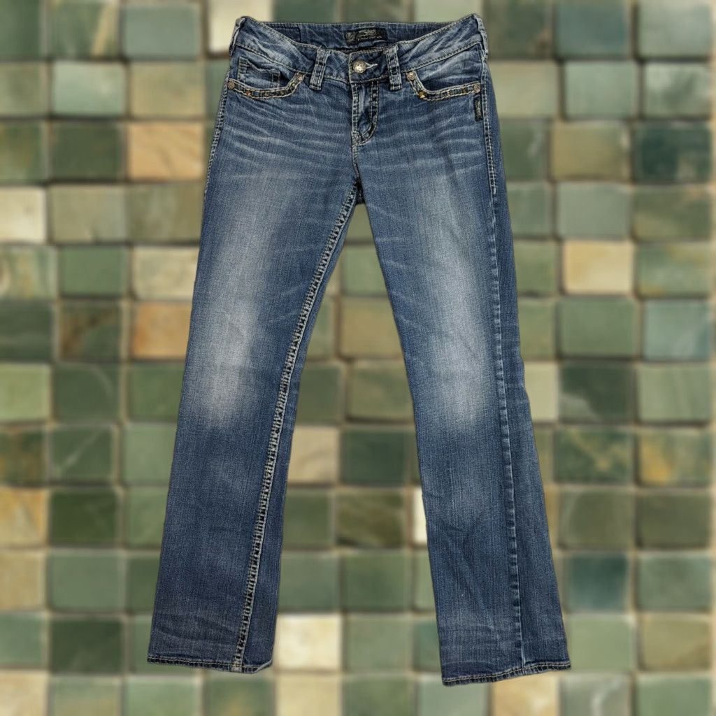 Silver Jeans Co. Silver Jeans Suki Bootcut Jeans Womens 29x33 Blue Denim Stretch Size 29" - 1 Thumbnail