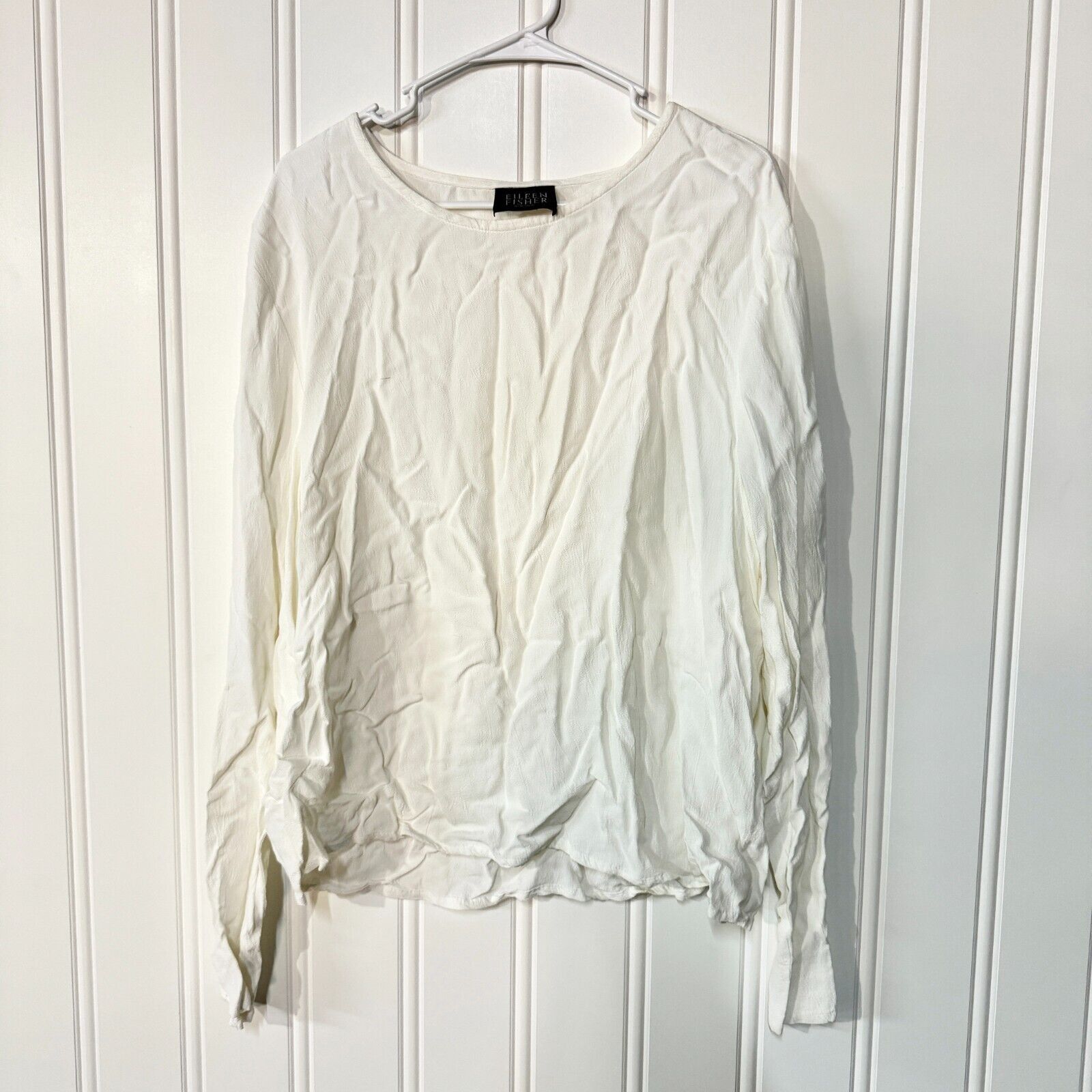 Eileen Fisher Vintage 2000 Eileen Fisher Long Sleeve Rayon Blouse Large Size L / US 10 / IT 46 - 1 Thumbnail