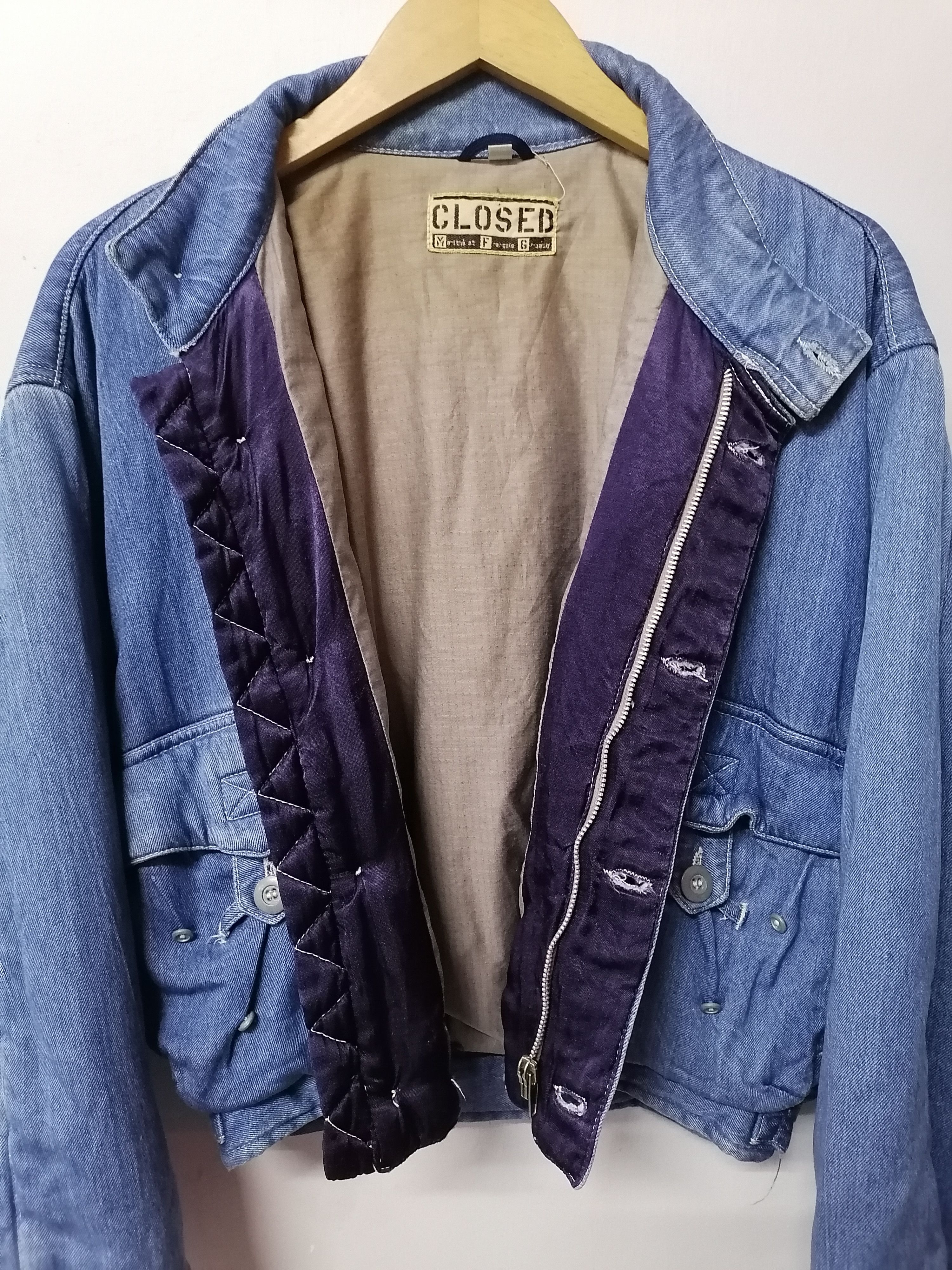 CLOSED Vintage 80s MFG x Closed Cropped Padded Silhouette Jackets Size US S / EU 44-46 / 1 - 12 Thumbnail
