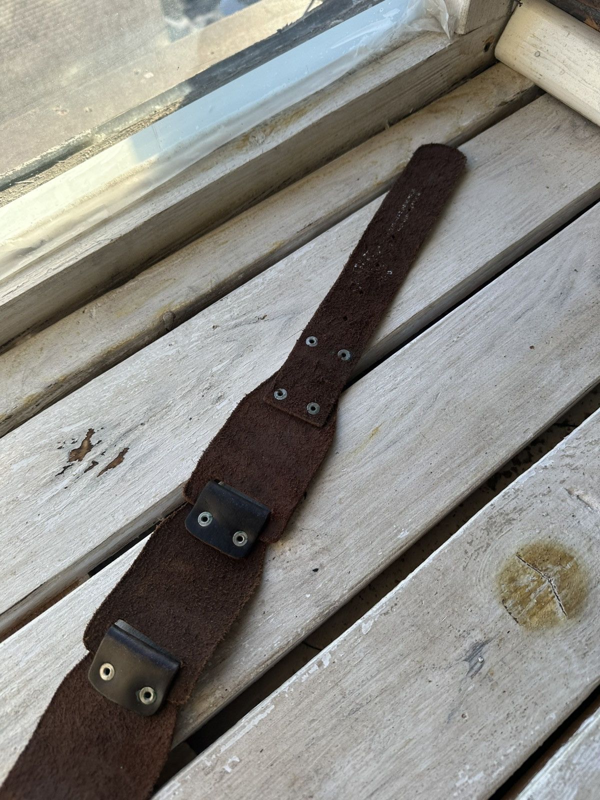 If Six Was Nine × Japanese Brand × Vintage Vintage Japanese Leather Punk Emo Rock Goth Y2K Drill belt Size ONE SIZE - 8 Thumbnail