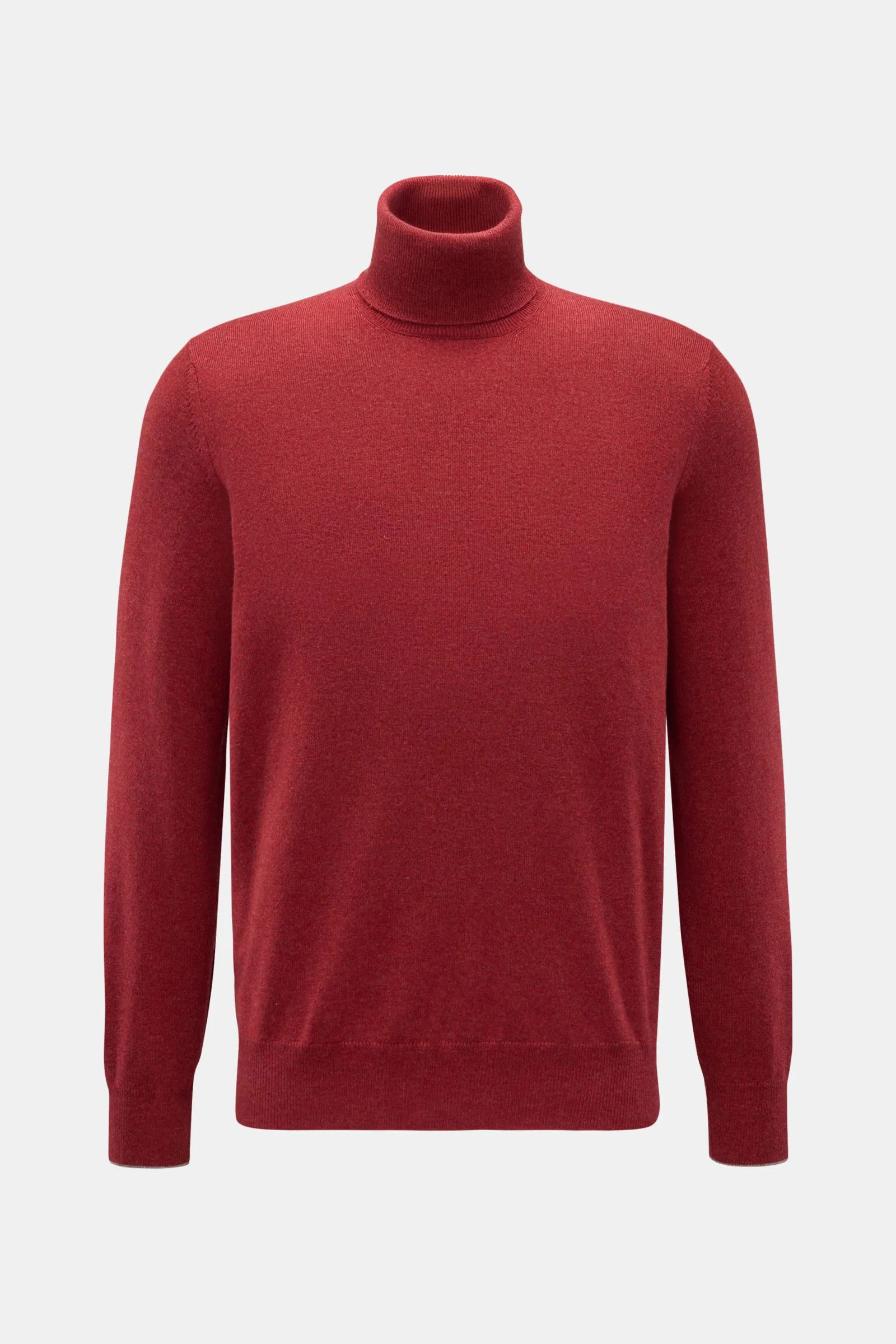Brunello Cucinelli o1y0526 Turtleneck Sweater in Brick Size US M / EU 48-50 / 2 - 1 Thumbnail