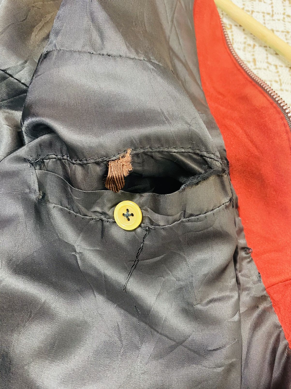 Japanese Brand Vintage 90s Distressed Suede Leather Zipper Jacket Size US M / EU 48-50 / 2 - 14 Thumbnail