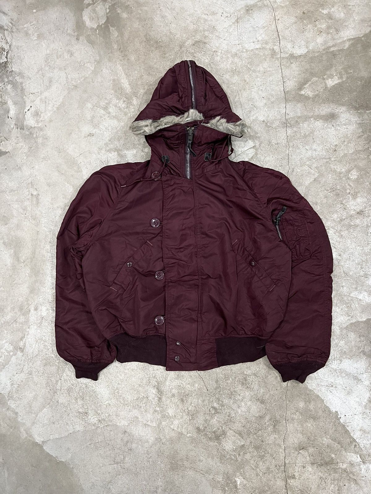 Alpha Industries × Vintage Vintage AlphaIndustries N-2B Fur AvantGarde BomberJacket Size US L / EU 52-54 / 3 - 3 Thumbnail