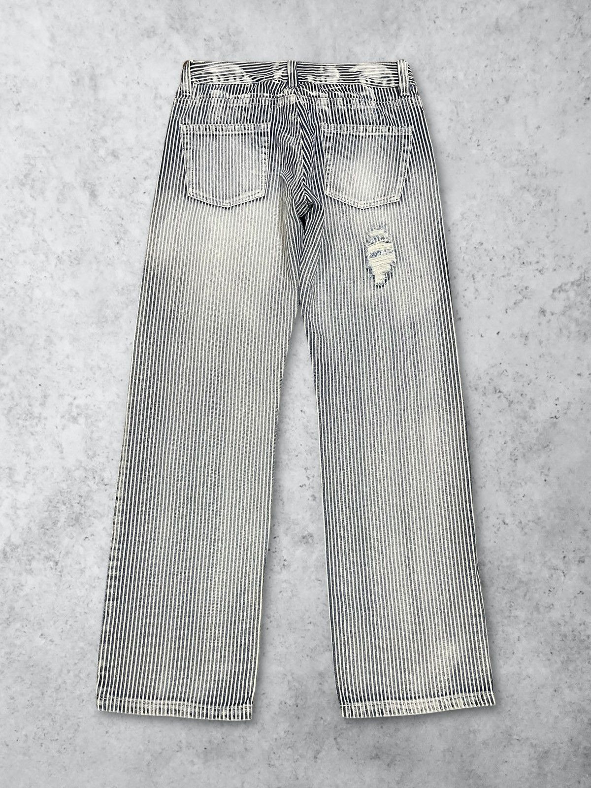 Japanese Brand Vintage Y2k Japanese Punk Paint Splatter Hickory Baggy Jeans Size US 31 - 3 Thumbnail
