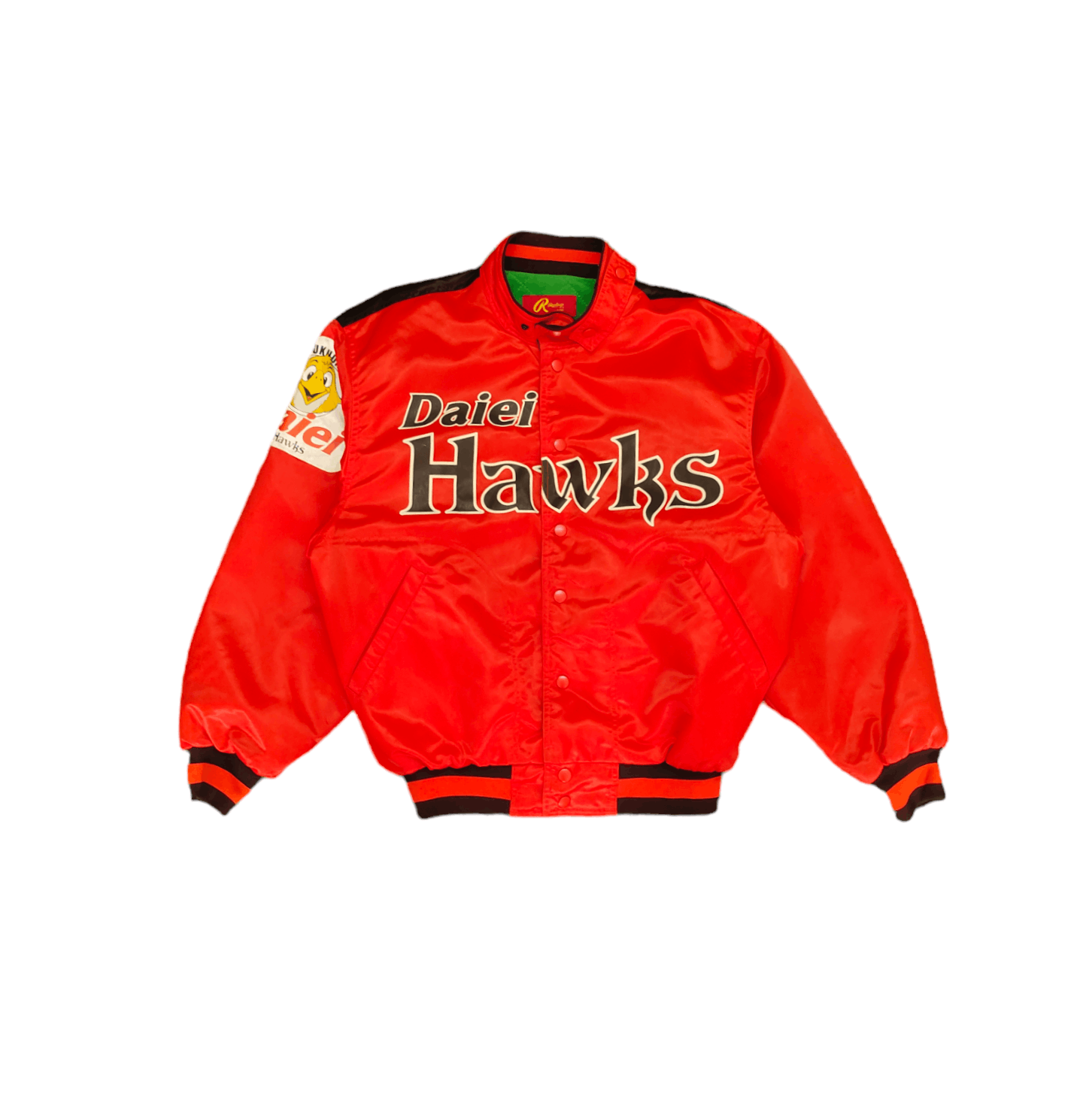 Japanese Brand Vtg 90s Rawlings Fukuoka Daiei Hawks Japan Baseball Jacket Size US L / EU 52-54 / 3 - 4 Thumbnail