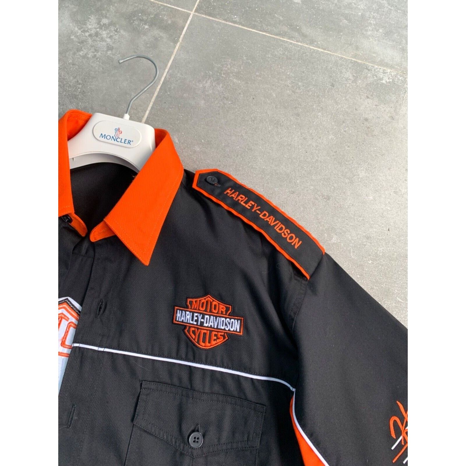 Harley Davidson Men's HARLEY DAVIDSON Biker Moto Embroidered Logo Shirt XL Size US XL / EU 56 / 4 - 13 Thumbnail