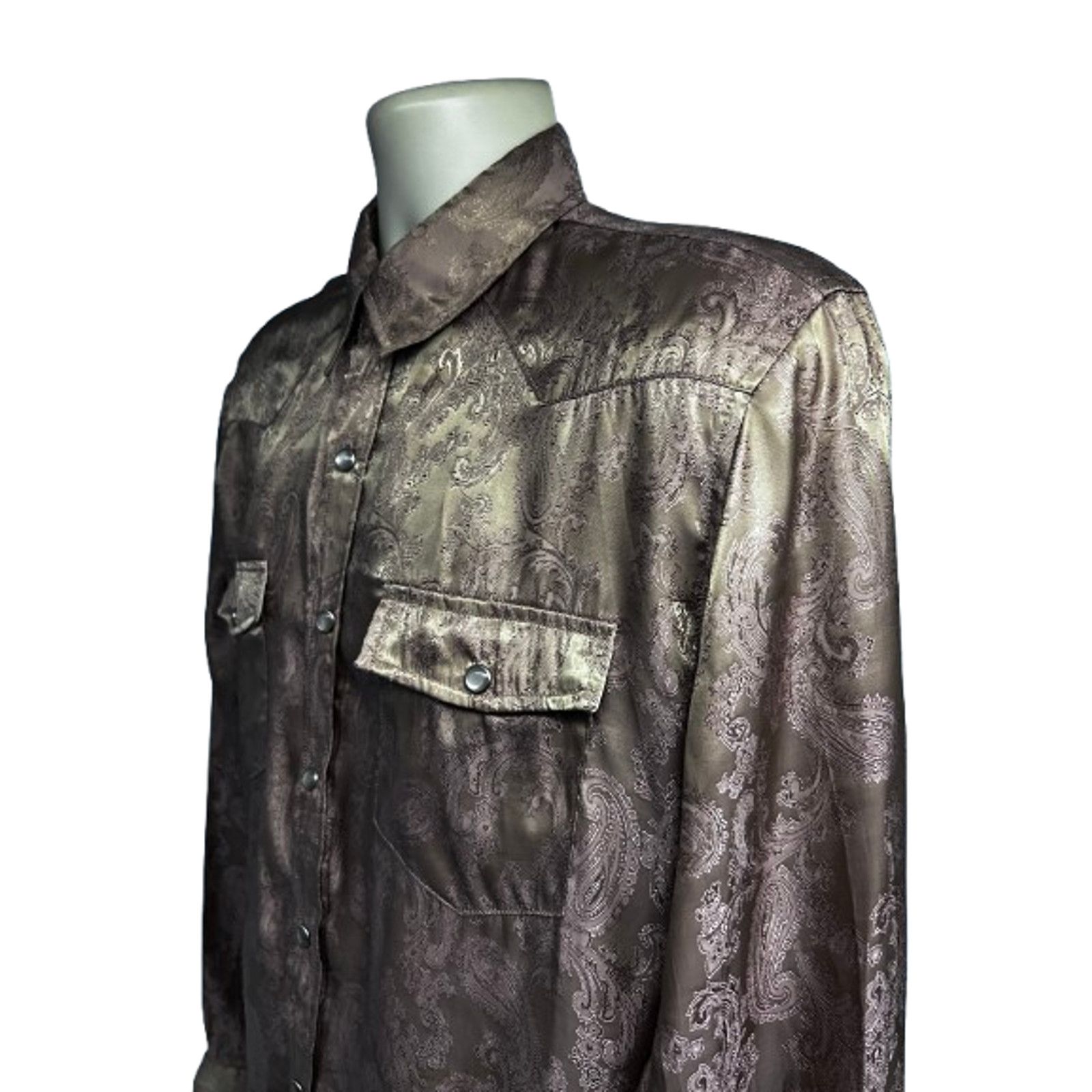 Vintage Vintage Paisley Western Pearl Snap Shirt Mens Medium USA Size US M / EU 48-50 / 2 - 5 Thumbnail