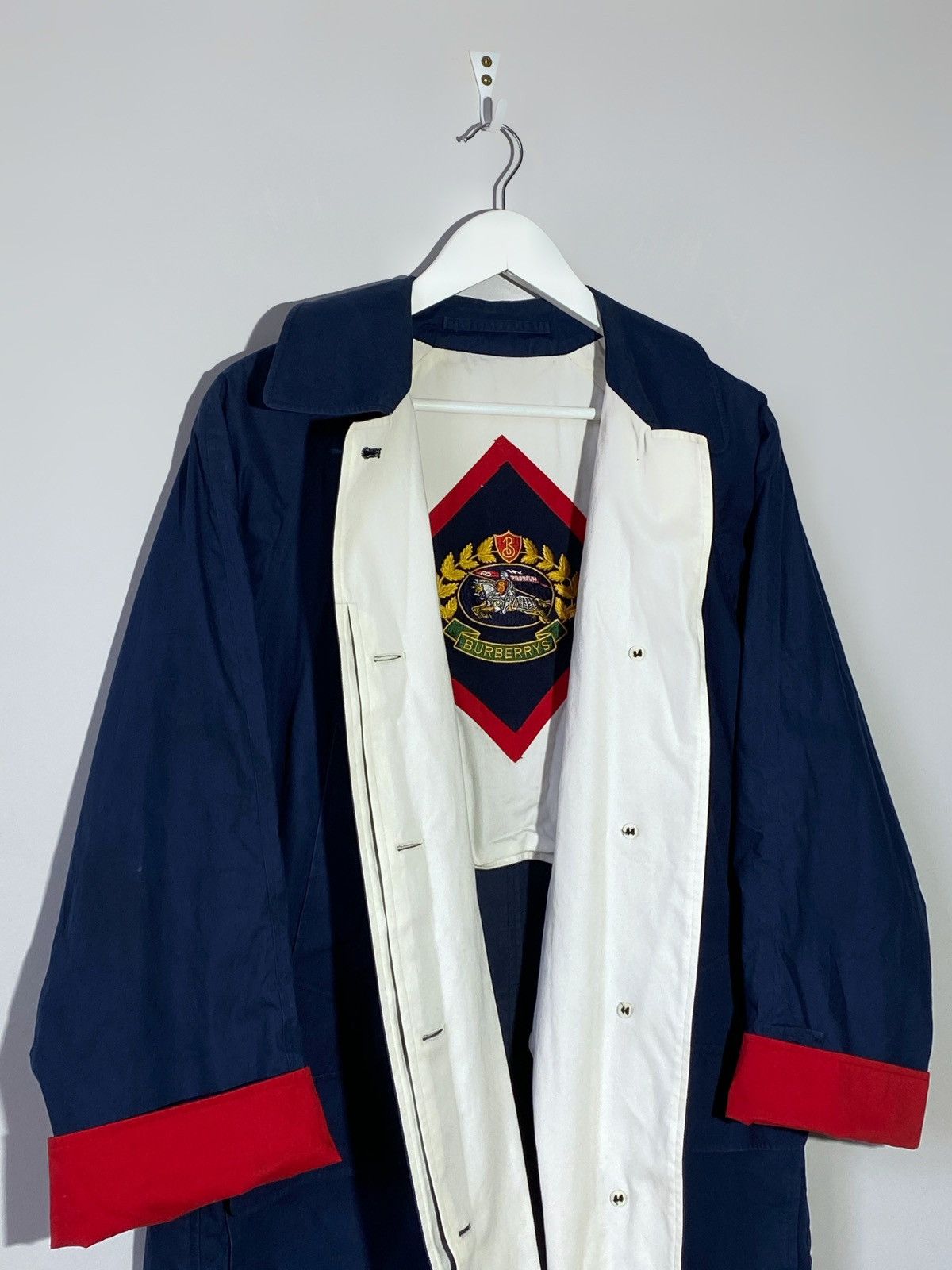 Burberry Vintage 1990s Burberry’s Navy Coat Jacket Japanese Vibes Size US M / EU 48-50 / 2 - 11 Thumbnail