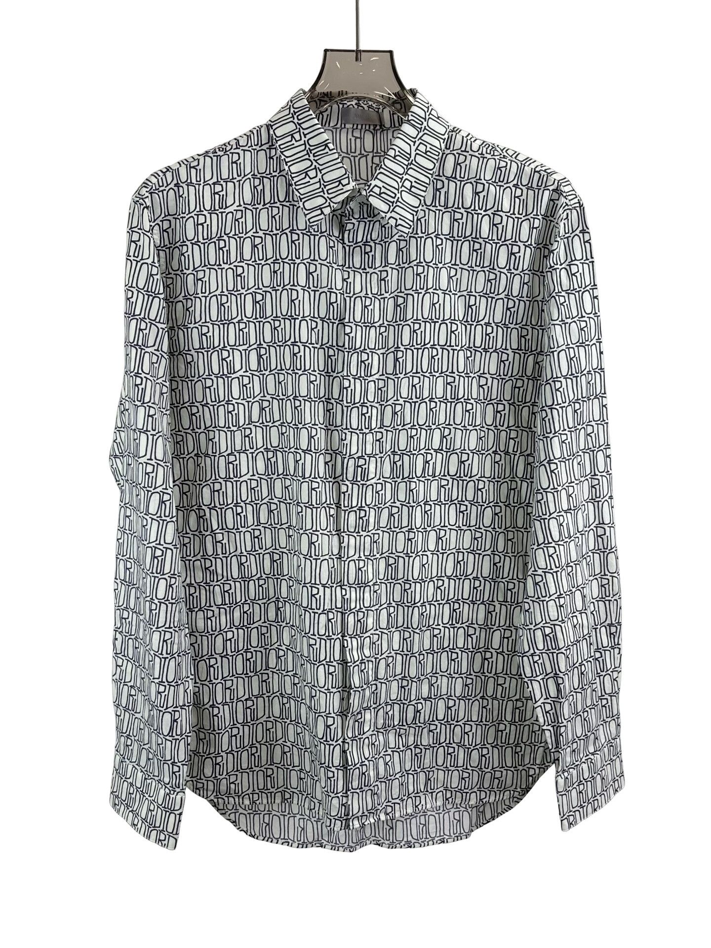 Dior All-over Logo Long Sleeve Shirt Size L