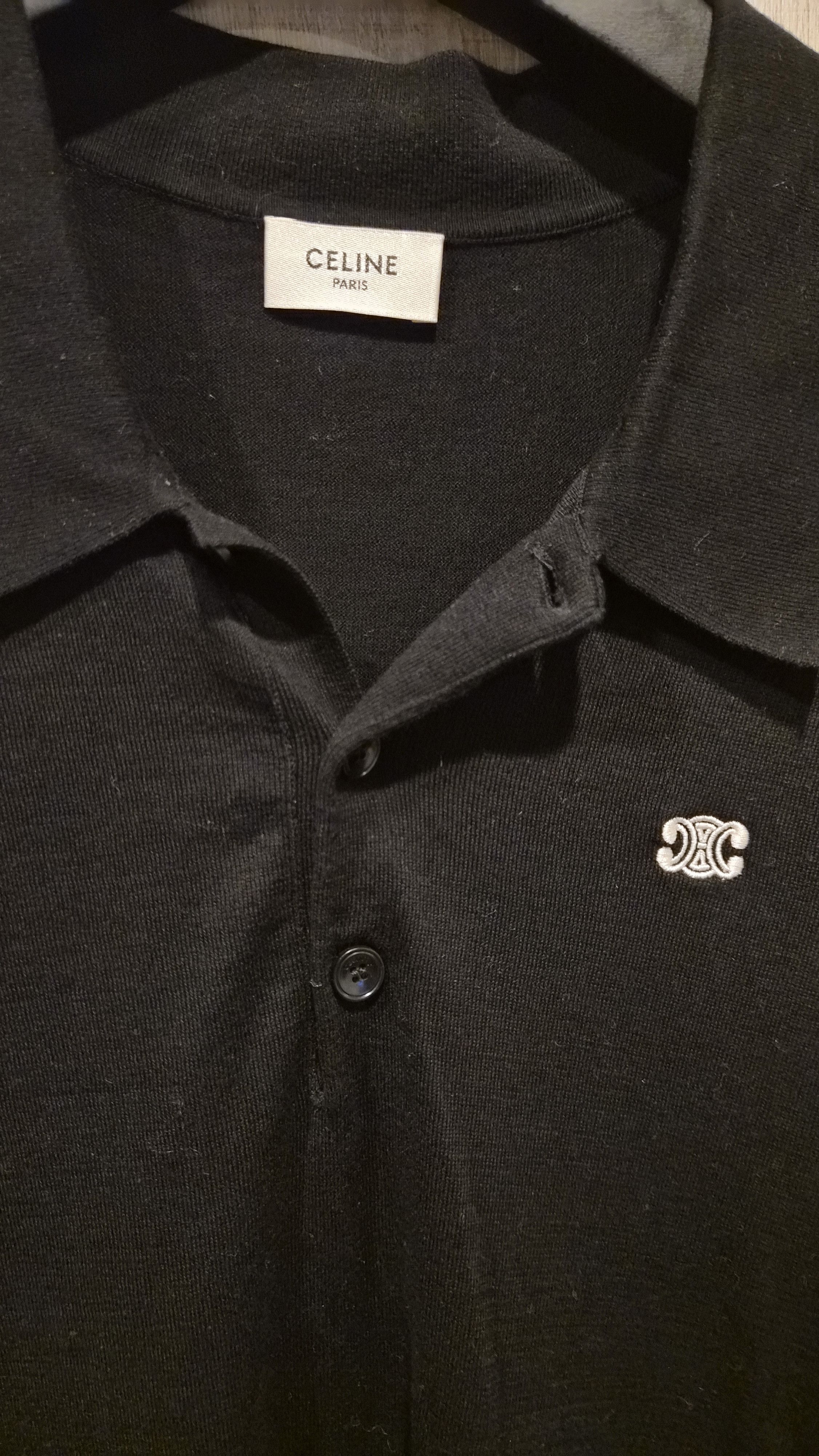 Celine Celine Triomphe Cotton Polo Size US XL / EU 56 / 4 - 3 Thumbnail