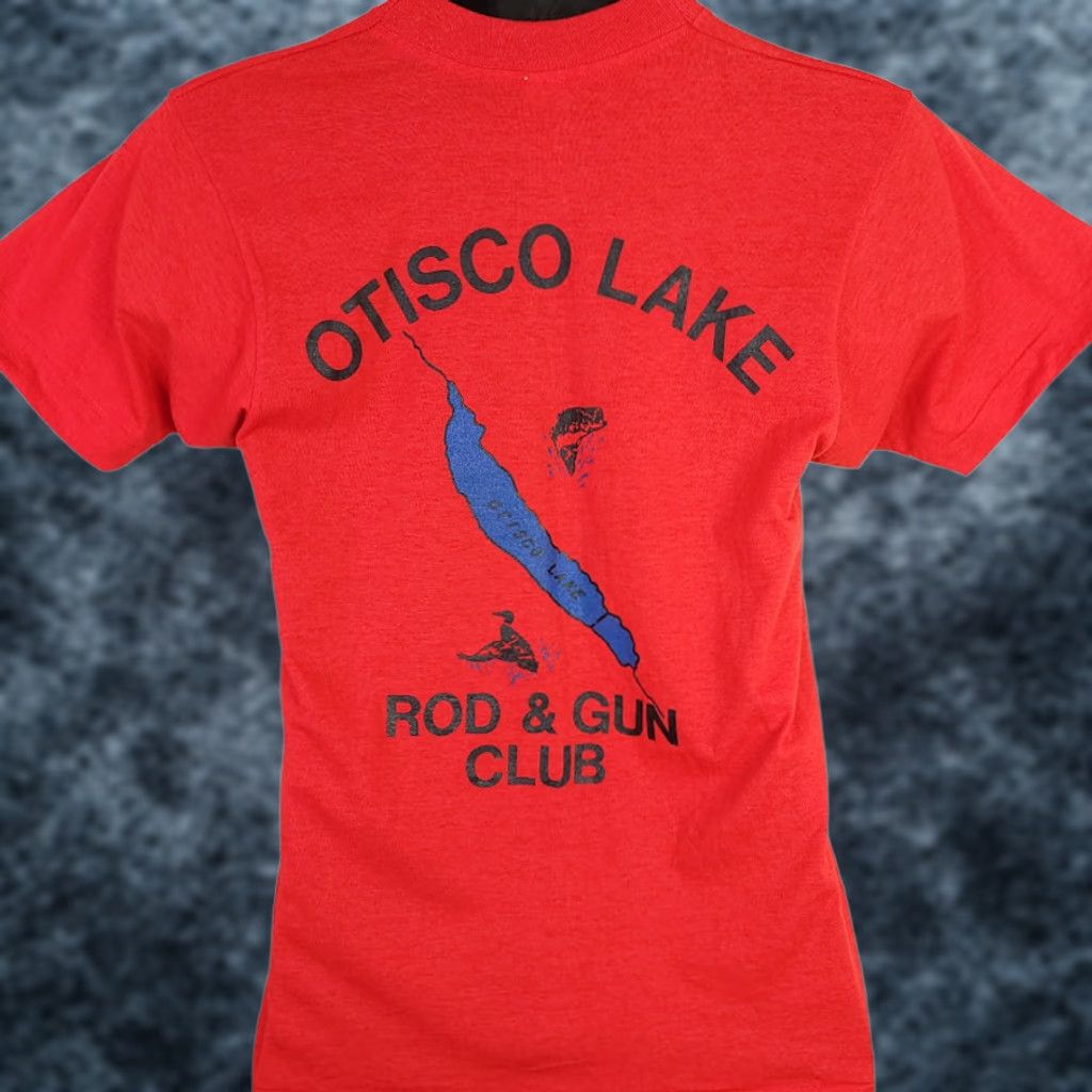 Vintage VINTAGE Otisco Lake Rod & Gun Club T Shirt Mens Size Small 80s Fishing USA Red Cotton Blend Screen Stars Size US S / EU 44-46 / 1 - 1 Thumbnail