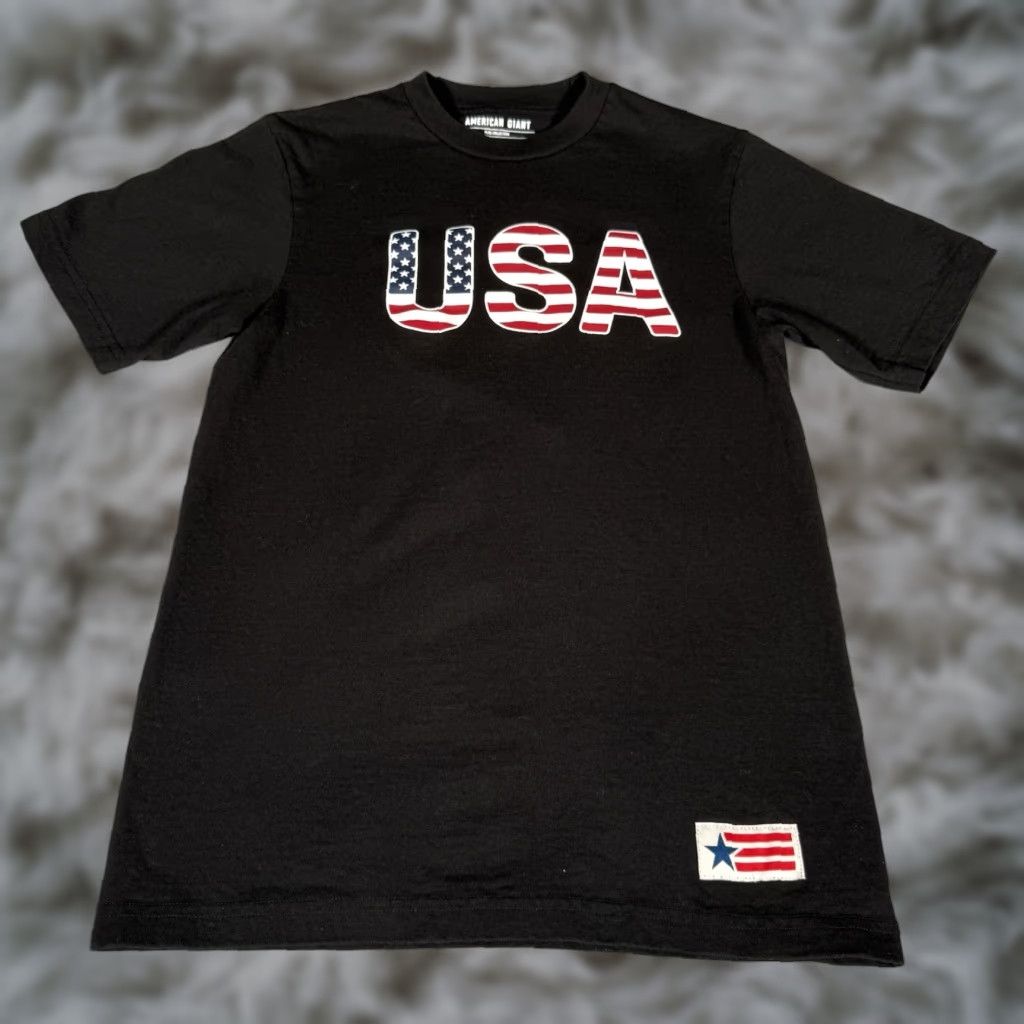 Vintage American Giant T Shirt Mens Small Black USA Graphic Print Crew Neck Short Sleeve Vintage? No, Pre-Owned Size US S / EU 44-46 / 1 - 1 Thumbnail
