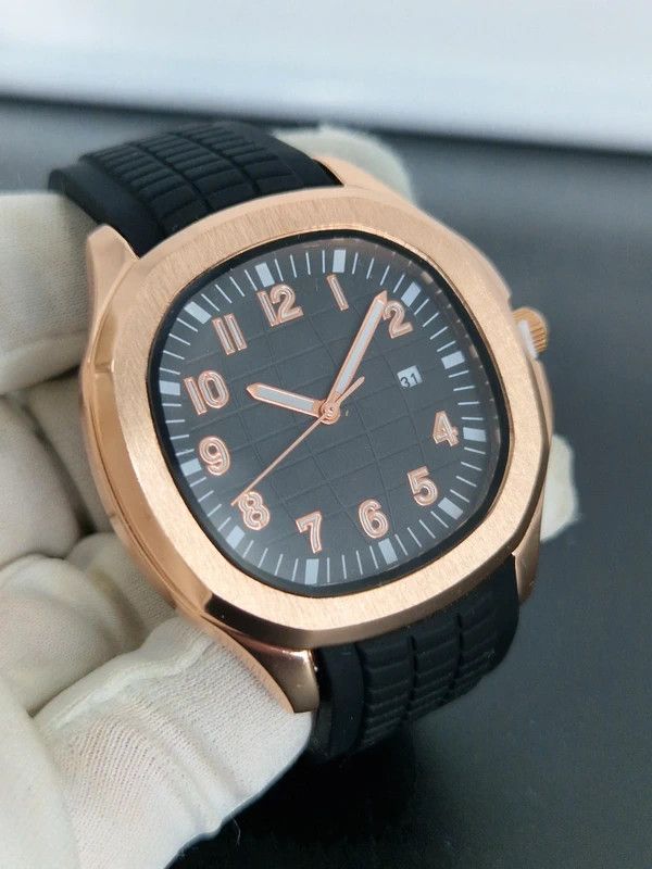 Other Rose Gold Aquanaut Sport Watch 42mm Quartz Silicone Strap Size 42 - 4 Thumbnail