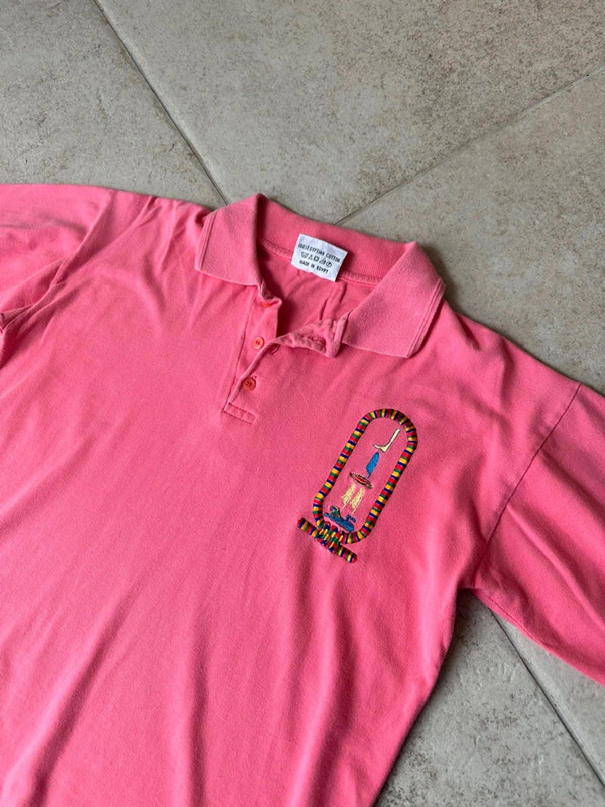 Designer Vintage Egyptian Pink Polo Size US M / EU 48-50 / 2 - 2 Thumbnail