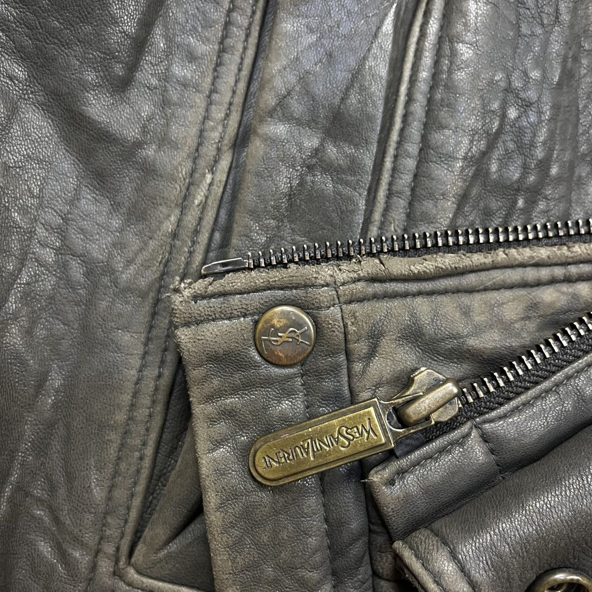 Vintage × Yves Saint Laurent Vintage 90s Yves Saint Laurent leather jacket Size US XL / EU 56 / 4 - 9 Thumbnail
