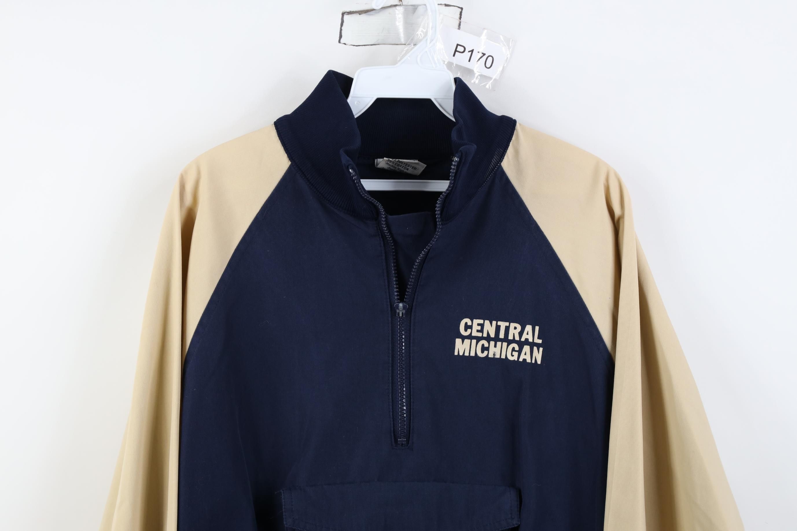 Vintage Vintage 80s Michigan University Pullover Anorak Jacket Blue Size US S / EU 44-46 / 1 - 2 Thumbnail